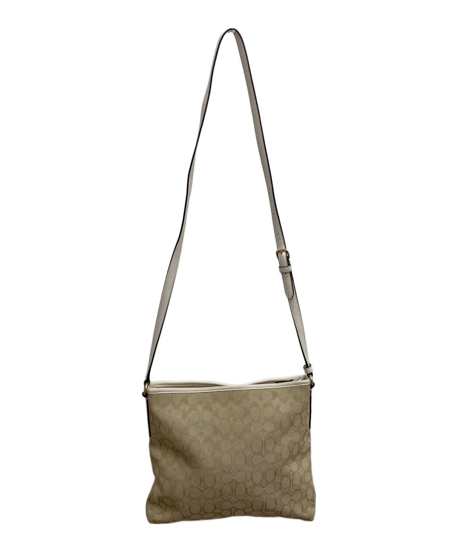✨COACH✨コーチ✨シグネチャー柄✨ベージュ✨ヴィンテージ✨ショルダーバッグ✨ 中古・古着通販】COACH (コーチ) シグネチャー ショルダーバッグ