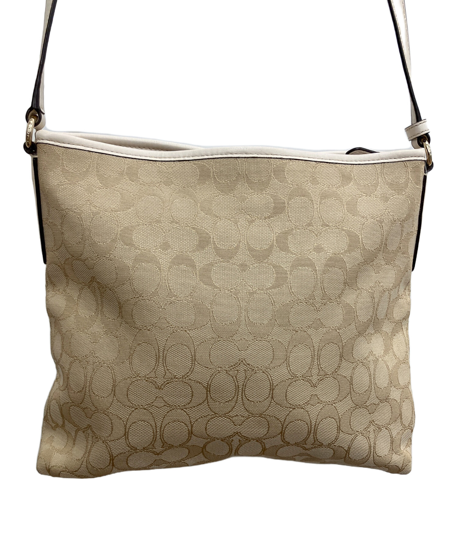 ✨COACH✨コーチ✨シグネチャー柄✨ベージュ✨ヴィンテージ✨ショルダーバッグ✨ 中古・古着通販】COACH (コーチ) シグネチャー ショルダーバッグ