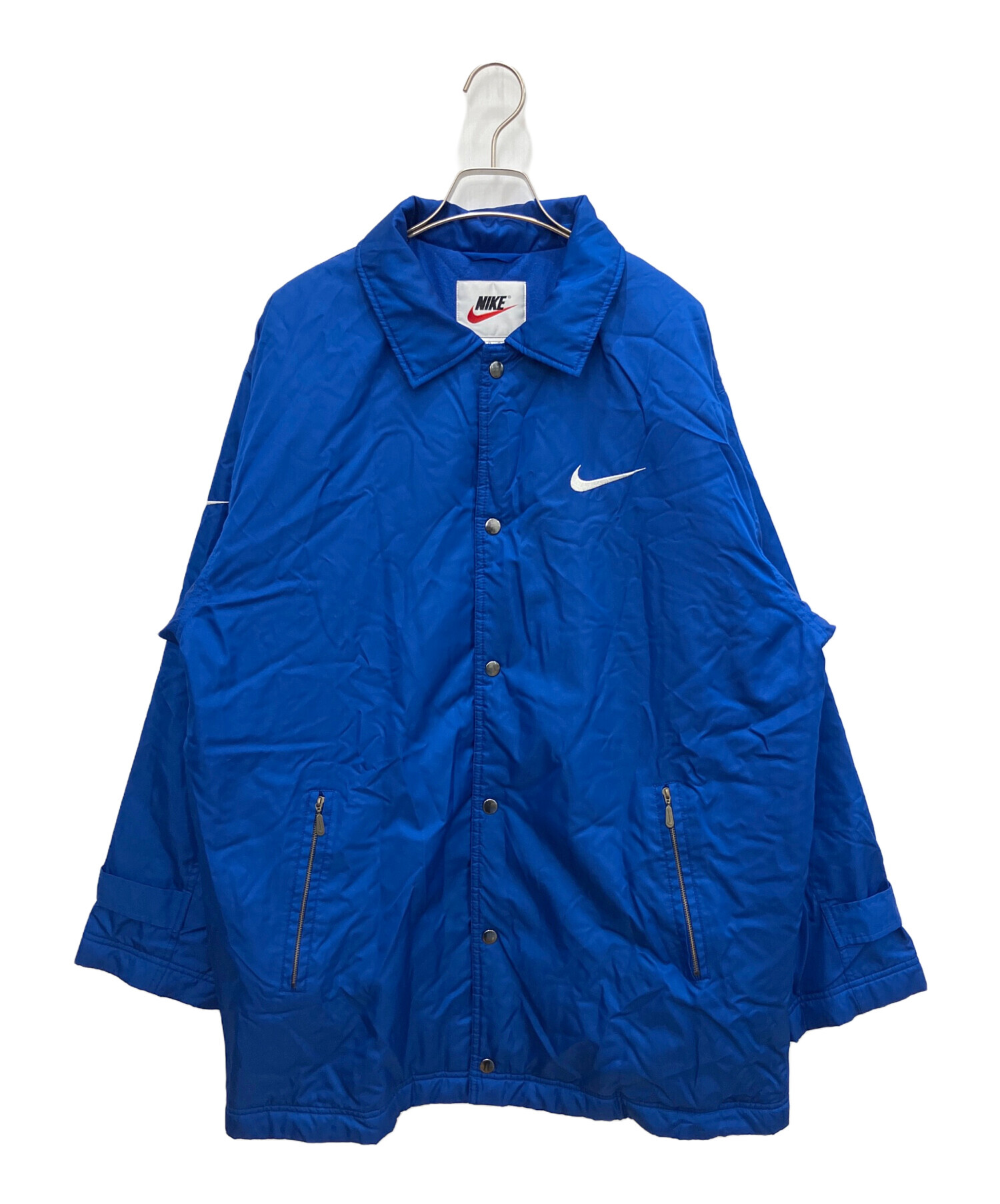 00s vintage NIKEトラックジャケット ブルー ジップアップ 中古・古着通販】NIKE (ナイキ) スナップジャケット ブルー サイズ