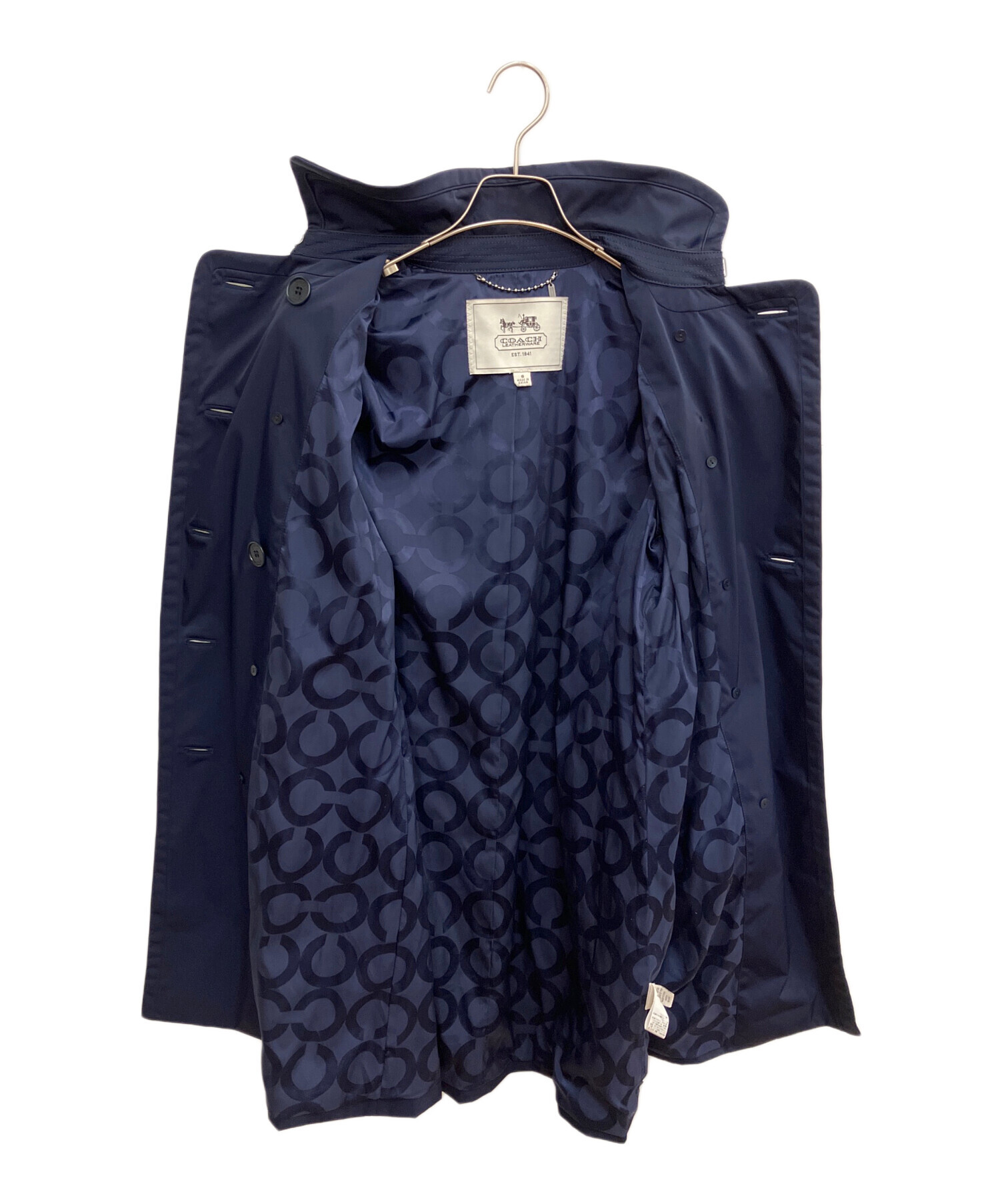 中古・古着通販】COACH (コーチ) トレンチコート ネイビー サイズ:SIZE