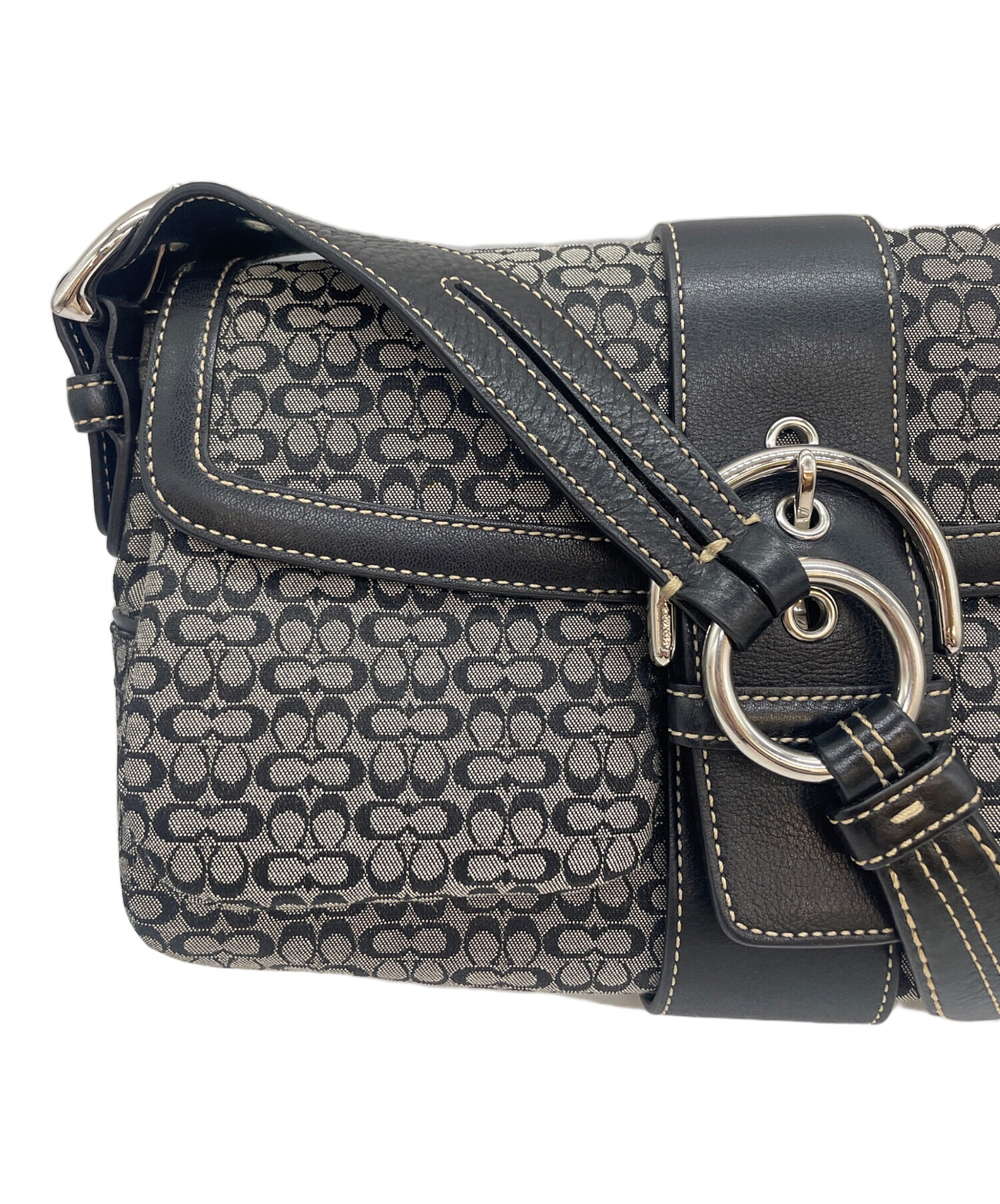 中古・古着通販】COACH (コーチ) シグネチャー ワンショルダーバッグ
