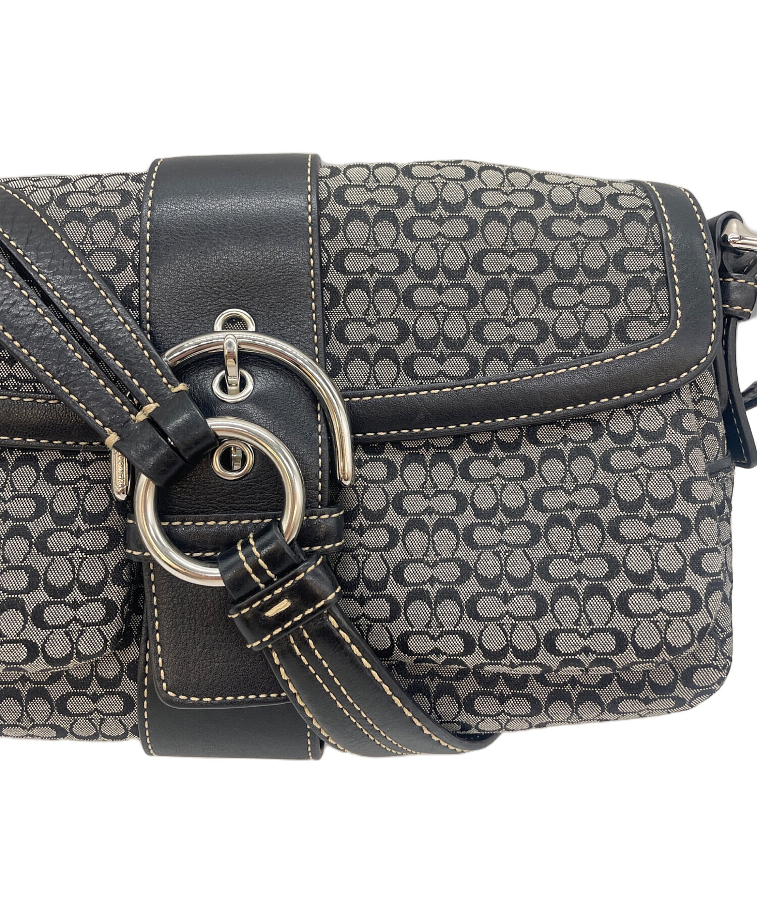 中古・古着通販】COACH (コーチ) シグネチャー ワンショルダーバッグ