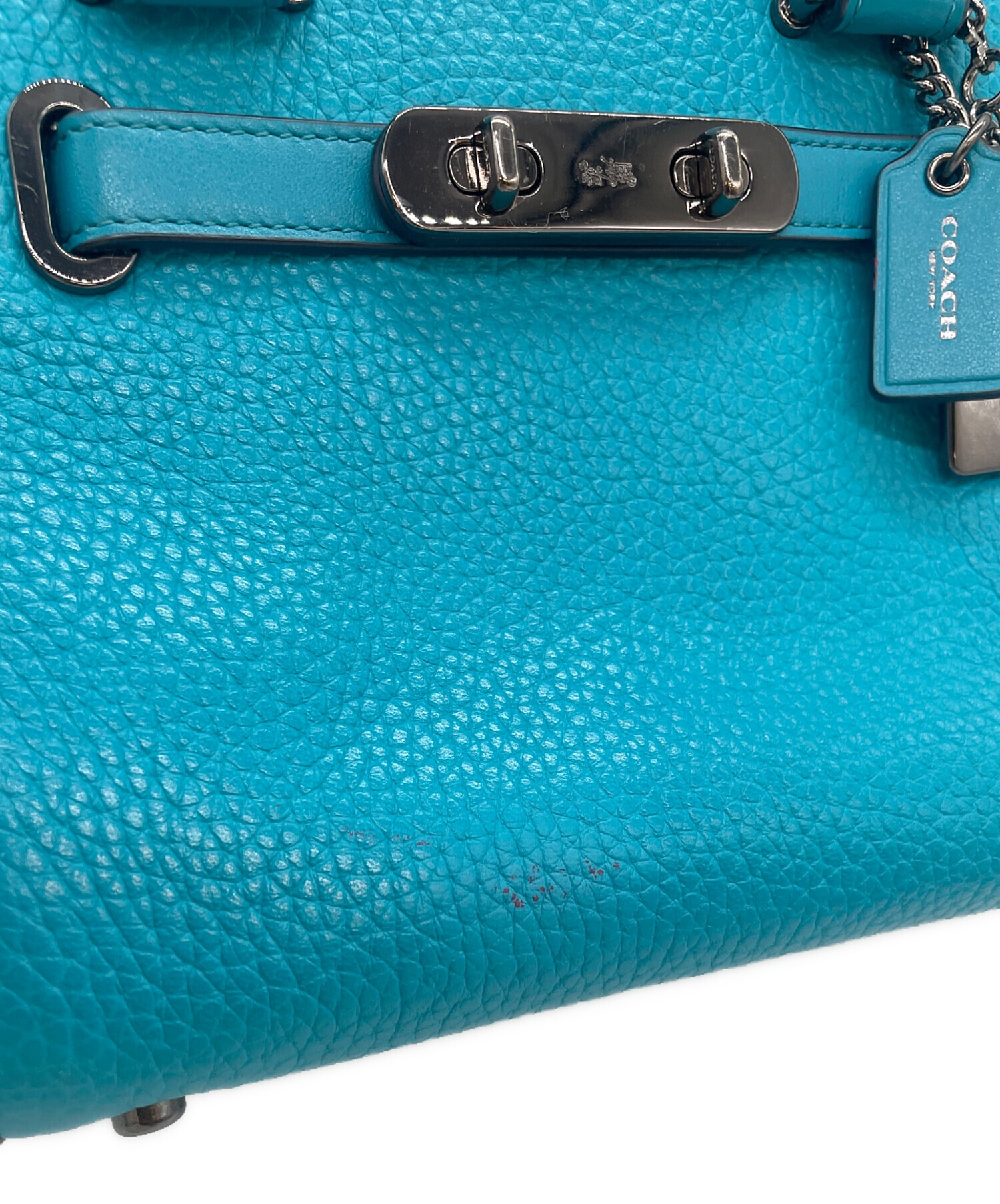 中古・古着通販】COACH (コーチ) Swagger 2WAYバッグ ブルー｜ブランド