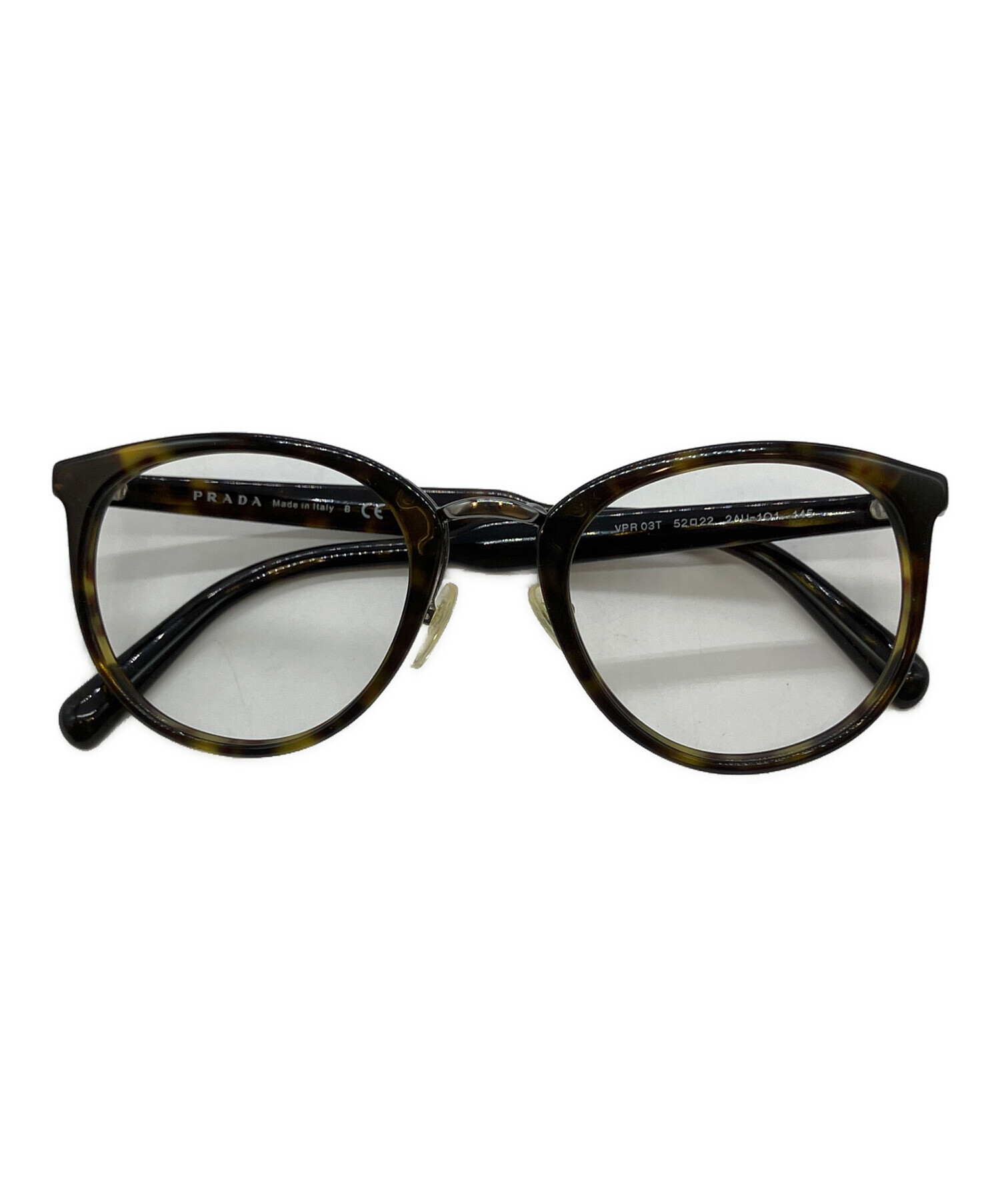 【中古】PRADA プラダ メガネ ※付属品あり 中古・古着通販】PRADA (プラダ) 眼鏡 ブラウン サイズ:52□22 145