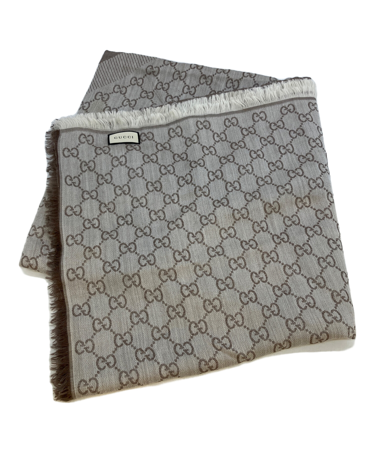 中古・古着通販】GUCCI (グッチ) GG ストール ライトグレー｜ブランド