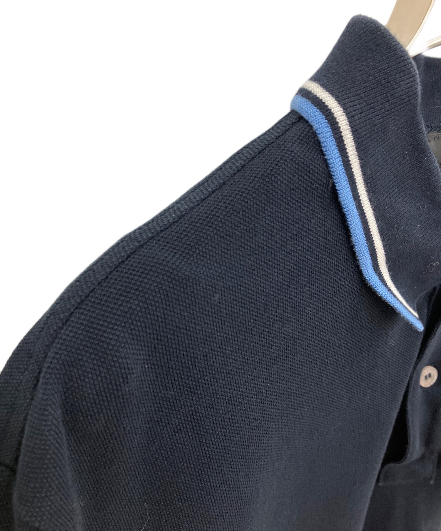 中古・古着通販】PRADA (プラダ) ポロシャツ ネイビー サイズ:SIZE XL