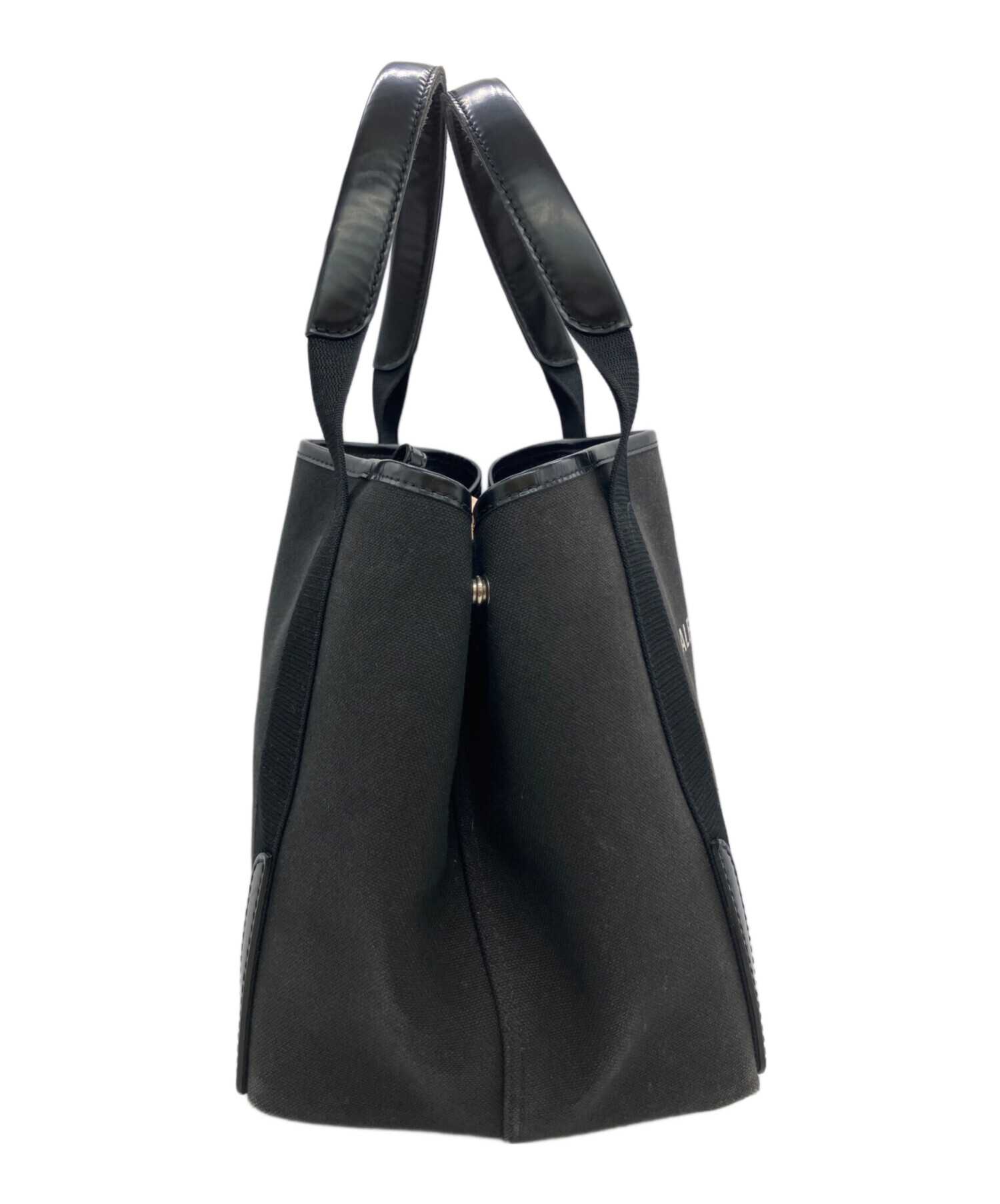 BALENCIAGA ハンドバッグ ブラック レザー 中古・古着通販】BALENCIAGA (バレンシアガ) ハンドバッグ ブラック
