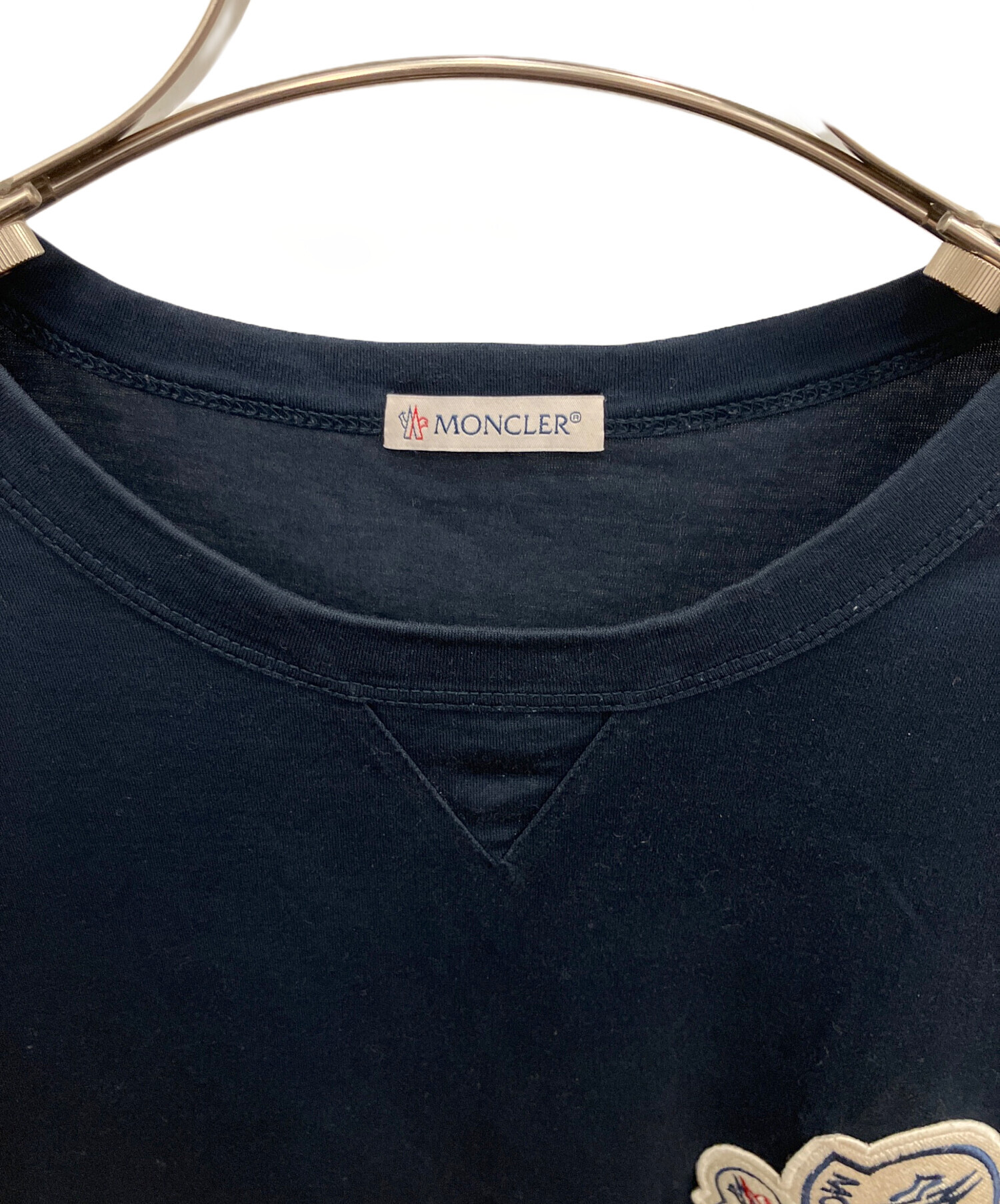 中古・古着通販】MONCLER (モンクレール) 半袖Tシャツ ネイビー サイズ