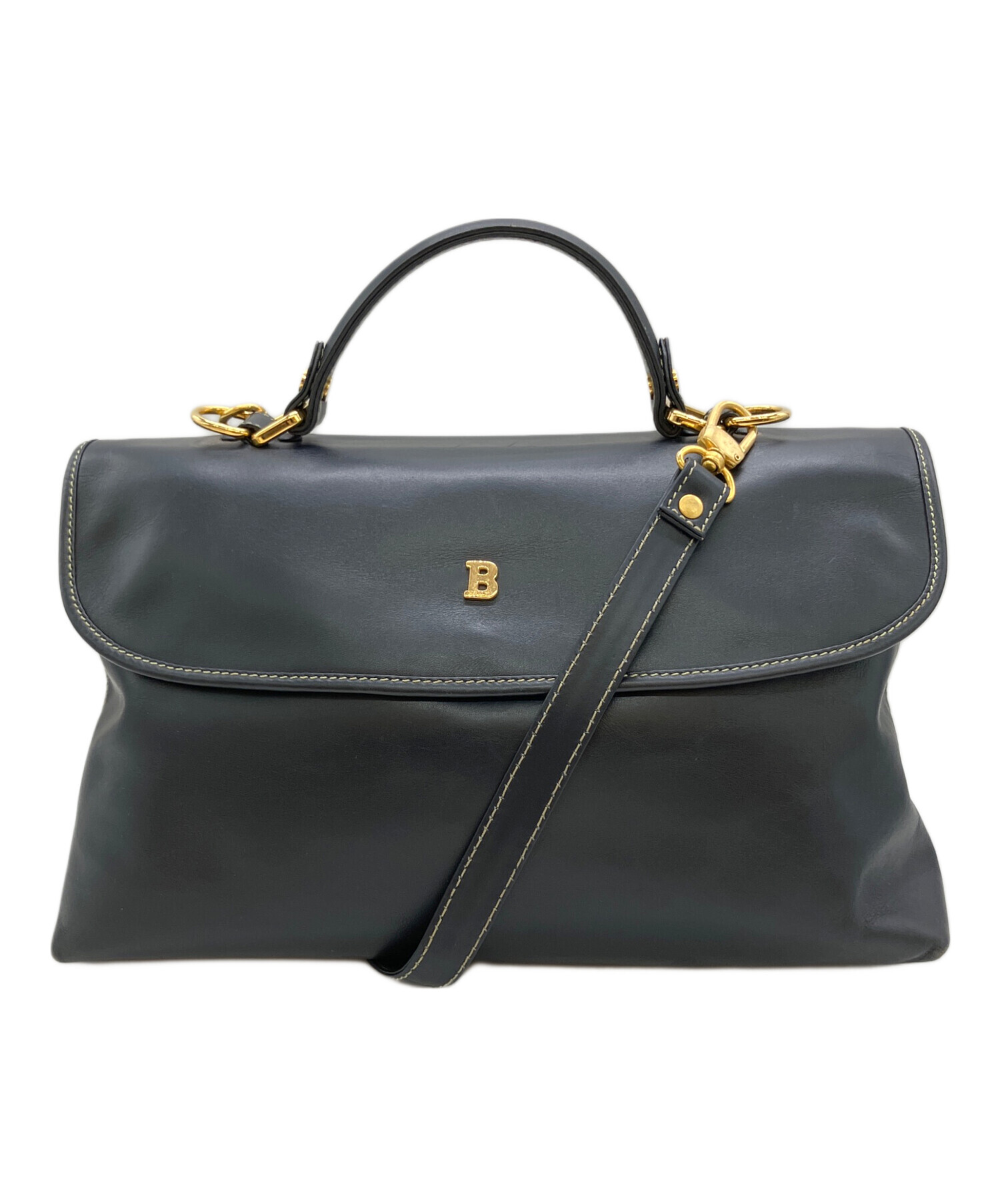中古・古着通販】BALLY (バリー) 2WAYショルダーバッグ ネイビー