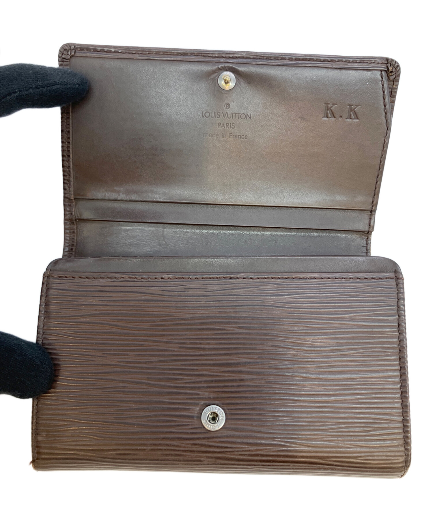 【外観美品】ルイヴィトン エピ ポルトモネ ビエ トレゾール L字ファスナー 茶 中古・古着通販】LOUIS VUITTON (ルイ ヴィトン) エピ ポルトモネ