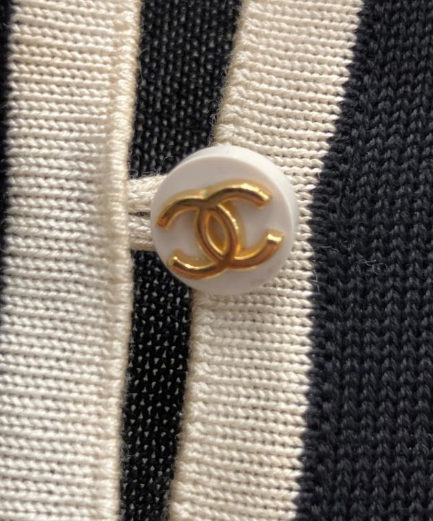 中古・古着通販】CHANEL (シャネル) ポロシャツ ブラック×ベージュ