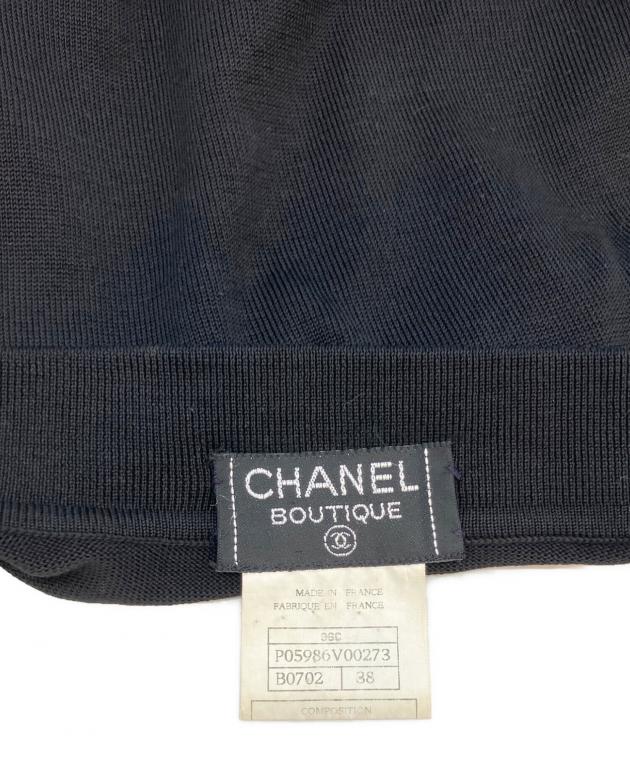 中古・古着通販】CHANEL (シャネル) ポロシャツ ブラック×ベージュ