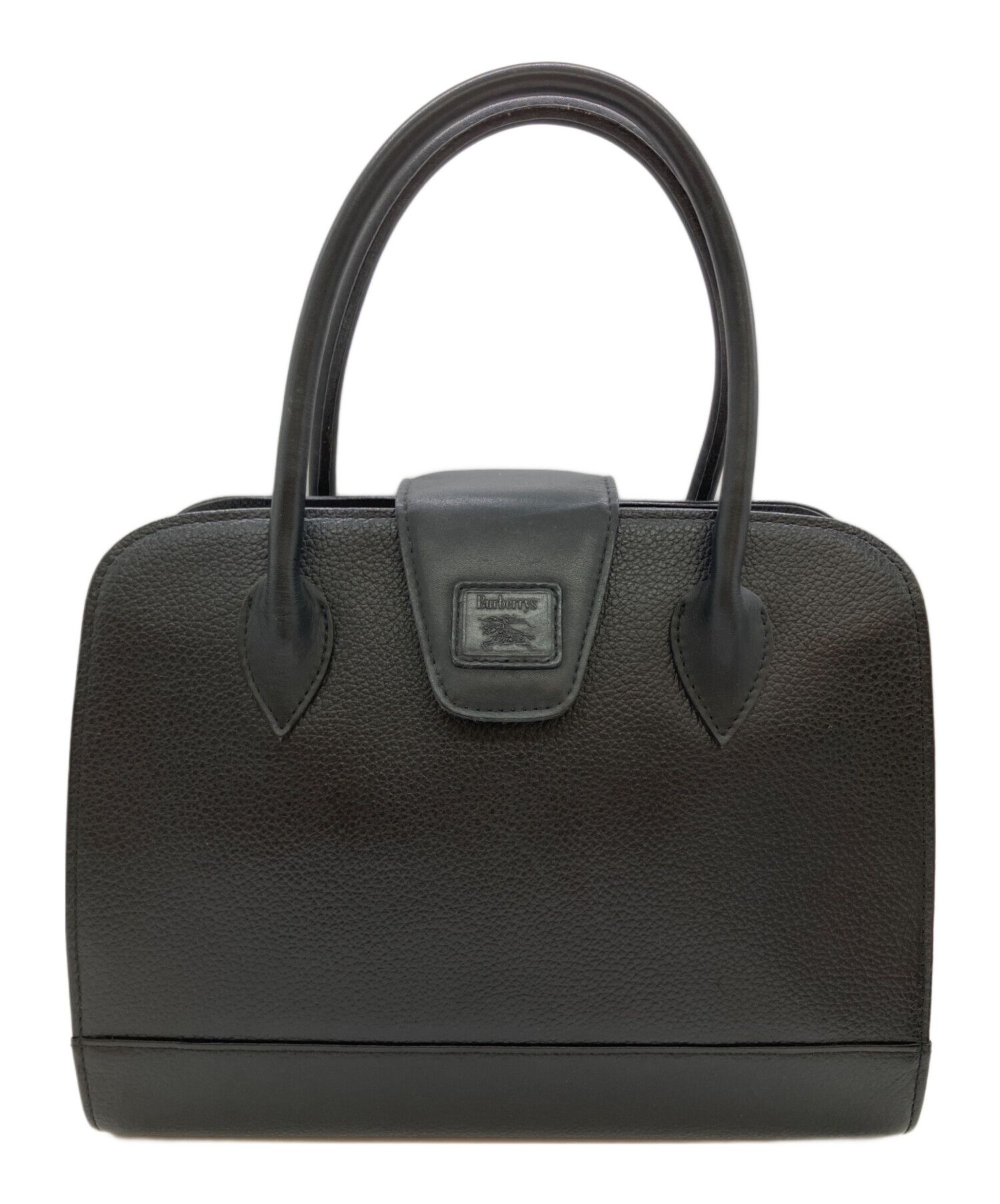【中古品】BURBERRY バーバリー サフィアーノ ハンドバッグ 黒 中古・古着通販】BURBERRY (バーバリー) ハンドバッグ ブラック