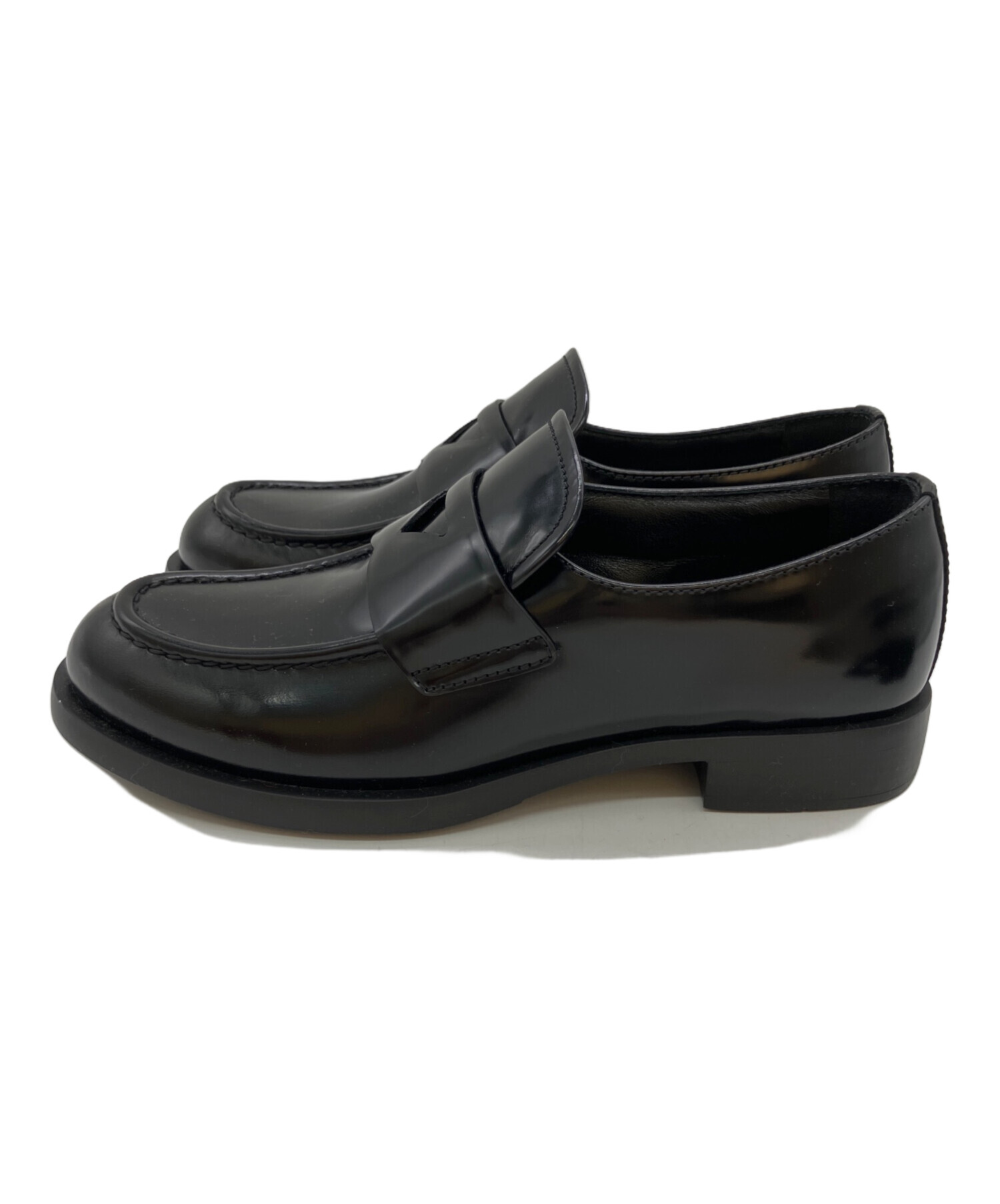 中古・古着通販】PRADA (プラダ) ローファー ブラック サイズ:361/2
