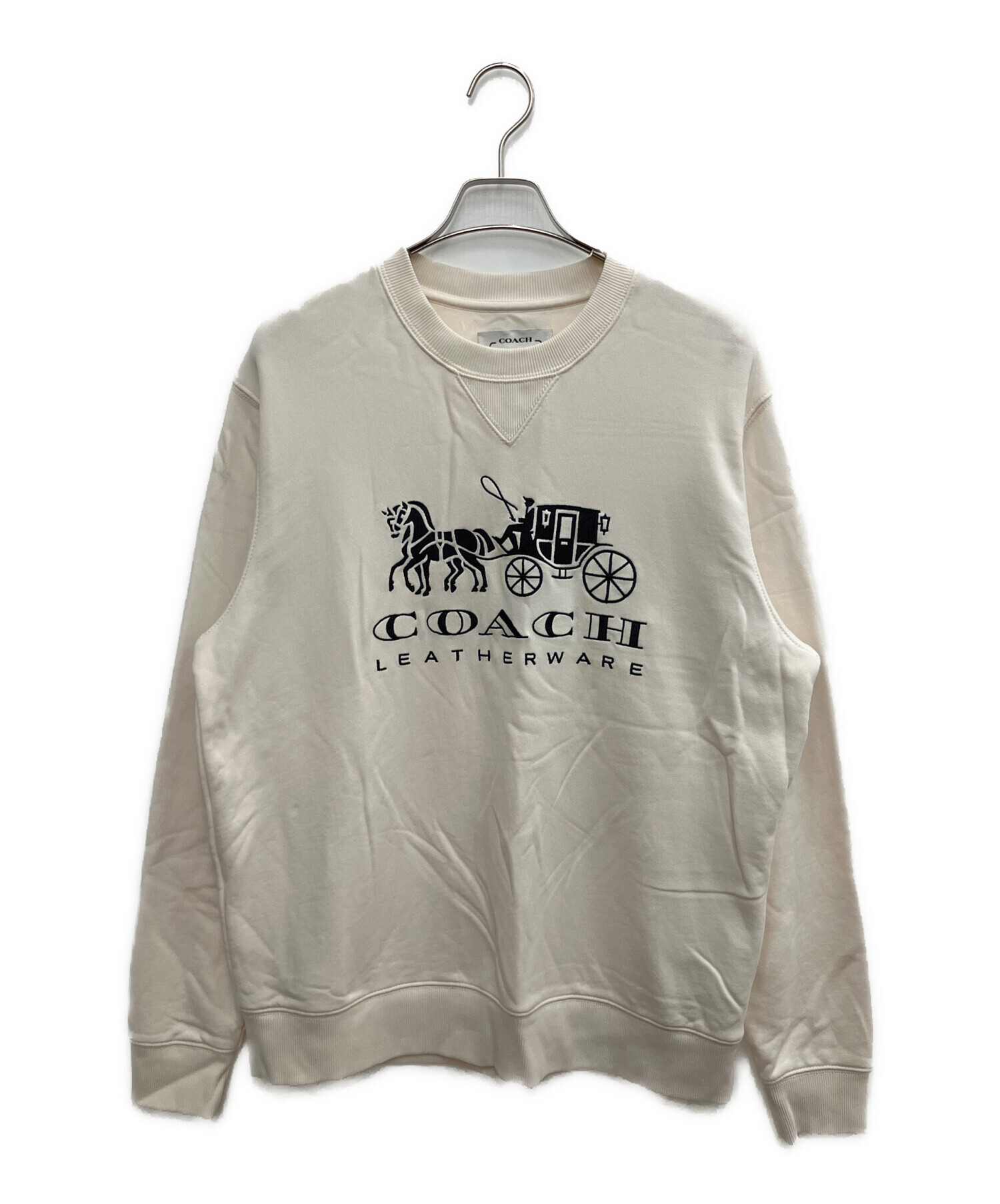 COACH シグネチャー スウェット トレーナー 中古・古着通販】COACH (コーチ) スウェット ホワイト サイズ:SIZE M
