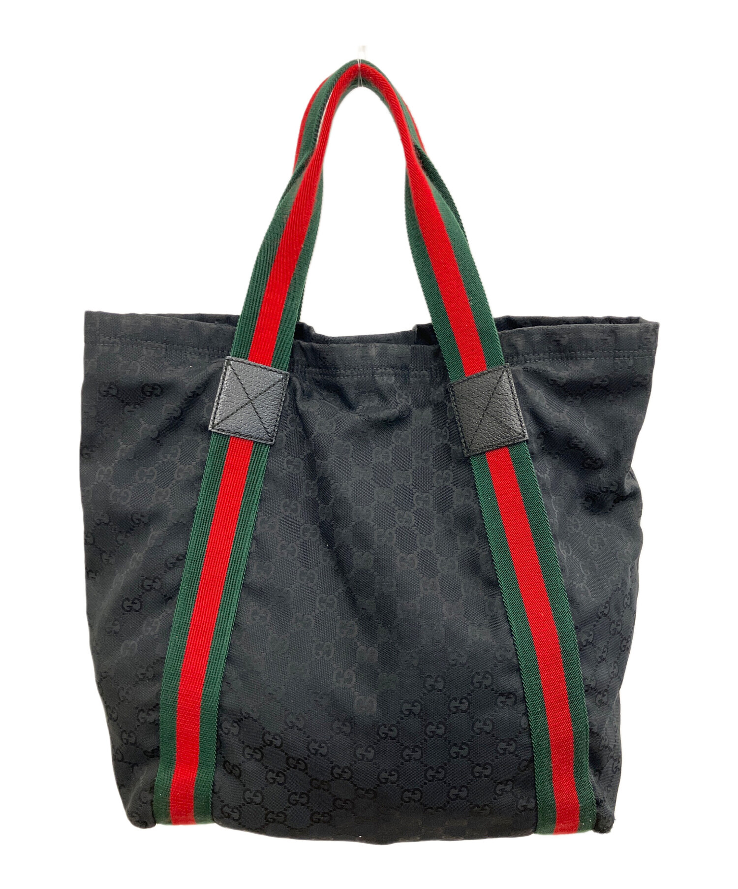中古・古着通販】GUCCI (グッチ) GGキャンバス トートバッグ ブラック