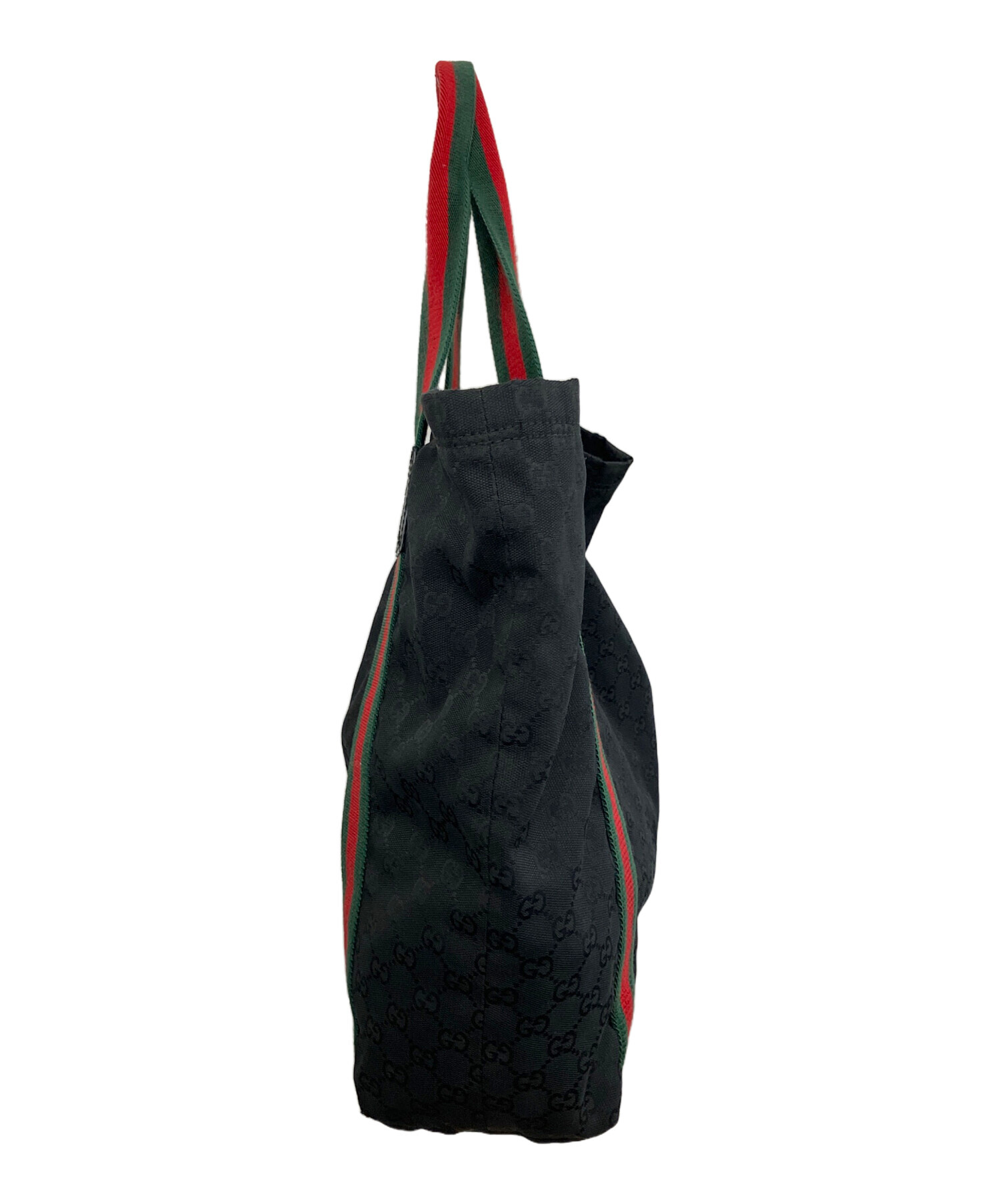 中古・古着通販】GUCCI (グッチ) GGキャンバス トートバッグ ブラック