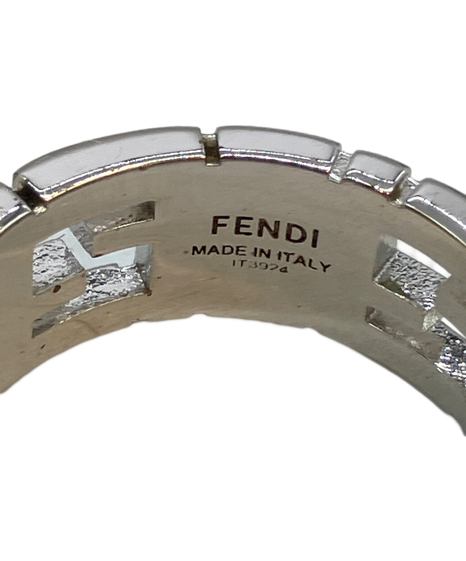 中古・古着通販】FENDI (フェンディ) ロゴメタルリング シルバー