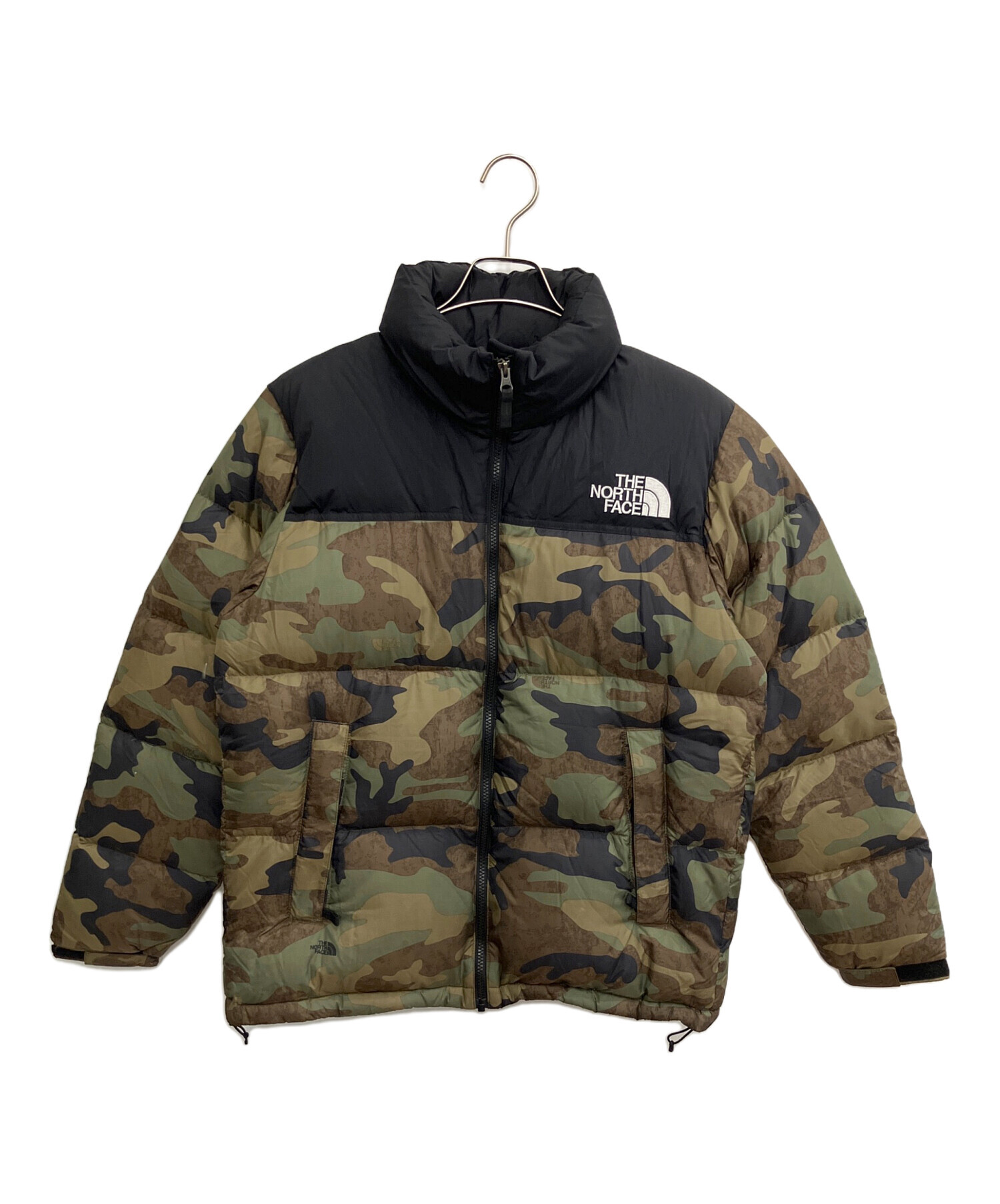 The North Face ダウンジャケット カモフラージュ/ブラック 中古・古着通販】THE NORTH FACE (ザ ノース フェイス) NUPTSE JACKET