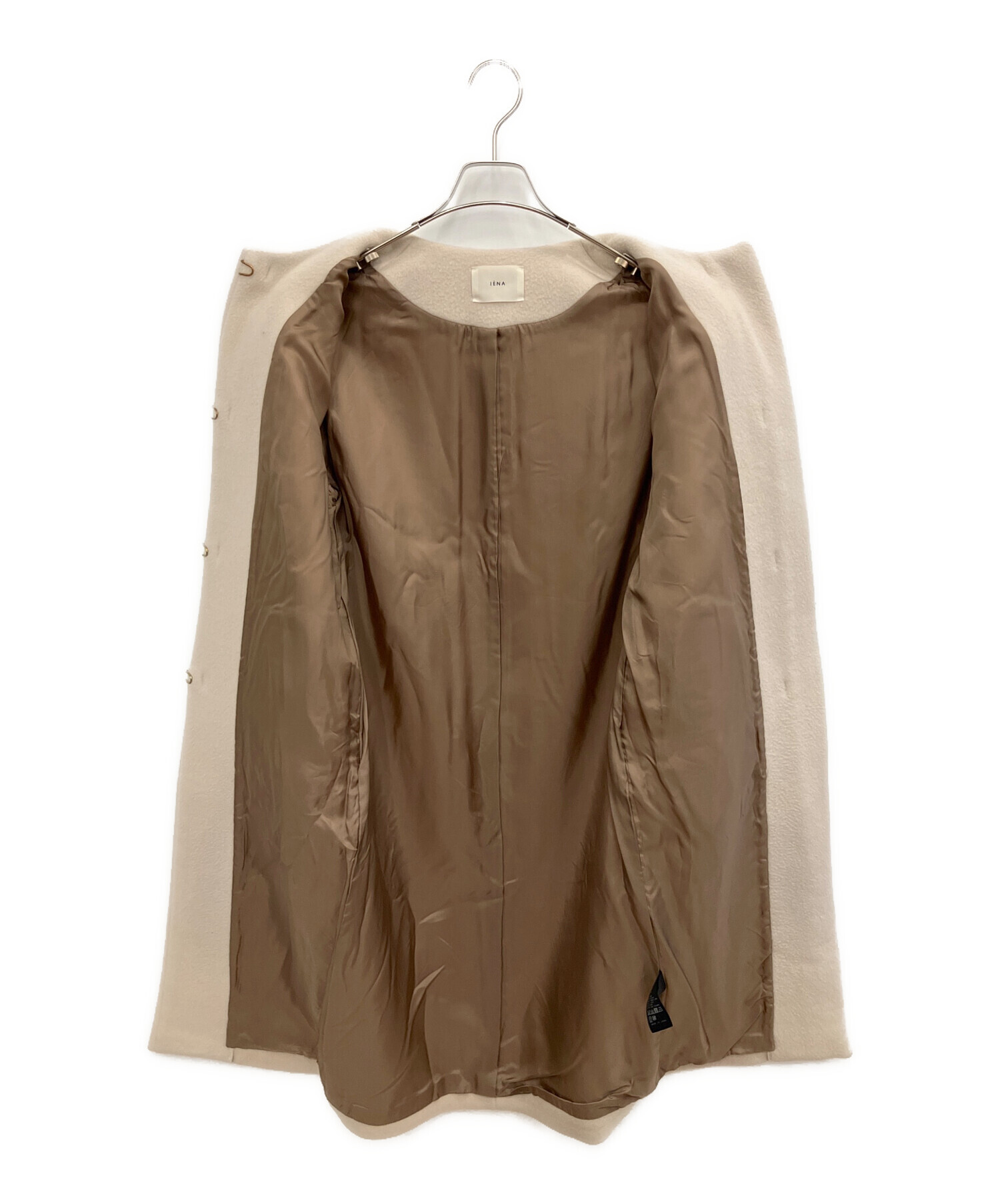 中古・古着通販】IENA (イエナ) ラムウールノーカラーロングコート 