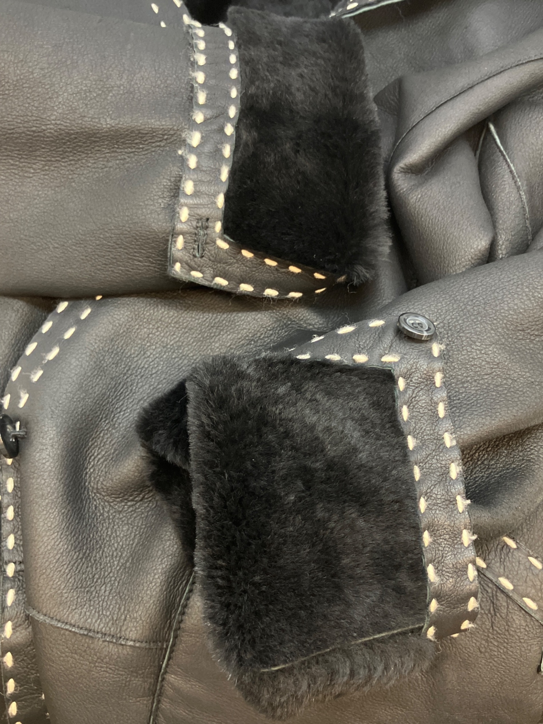 中古・古着通販】BALMAIN (バルマン) レザーコート ブラック サイズ