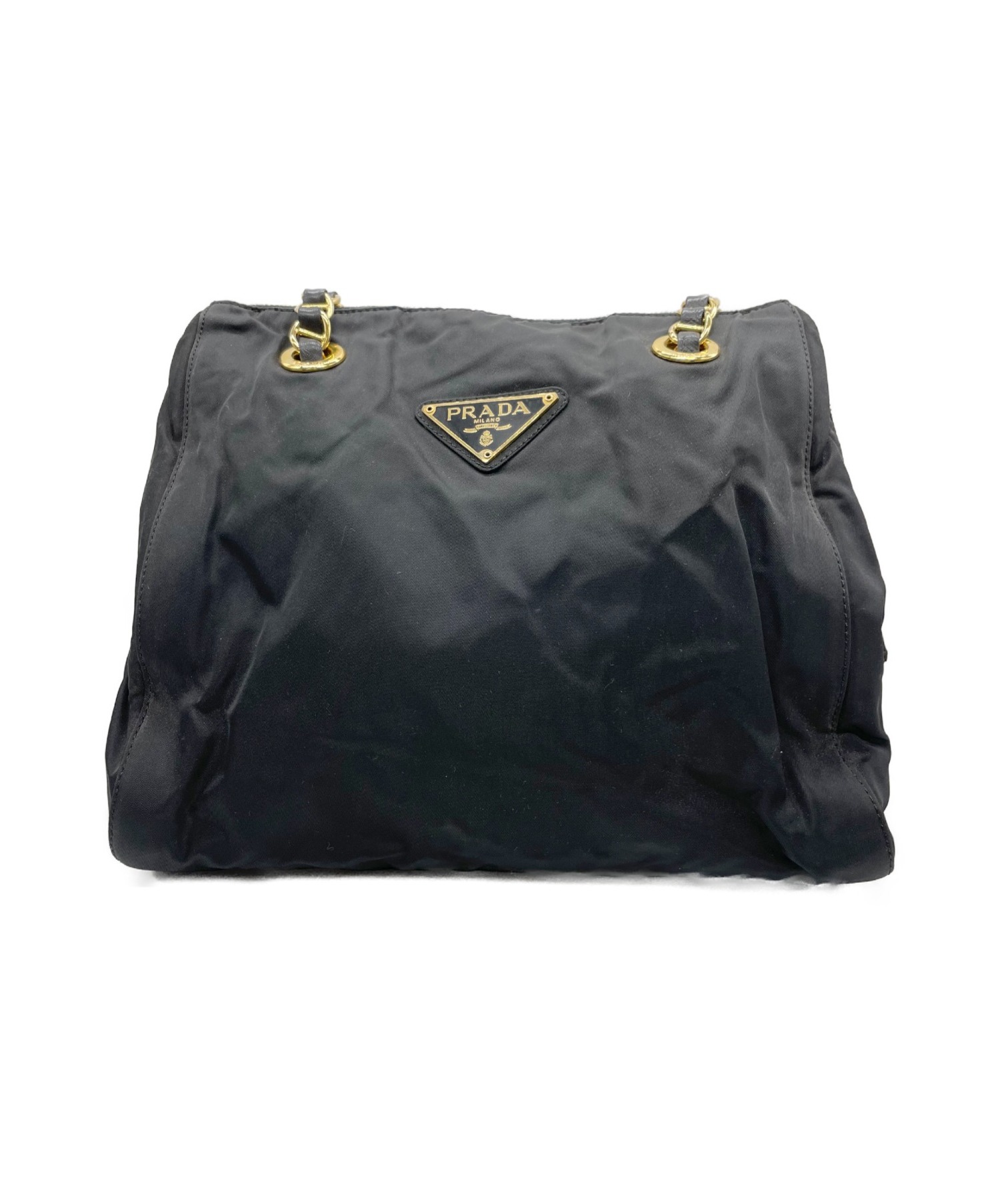 中古・古着通販】PRADA (プラダ) チェーンショルダーバッグ ブラック