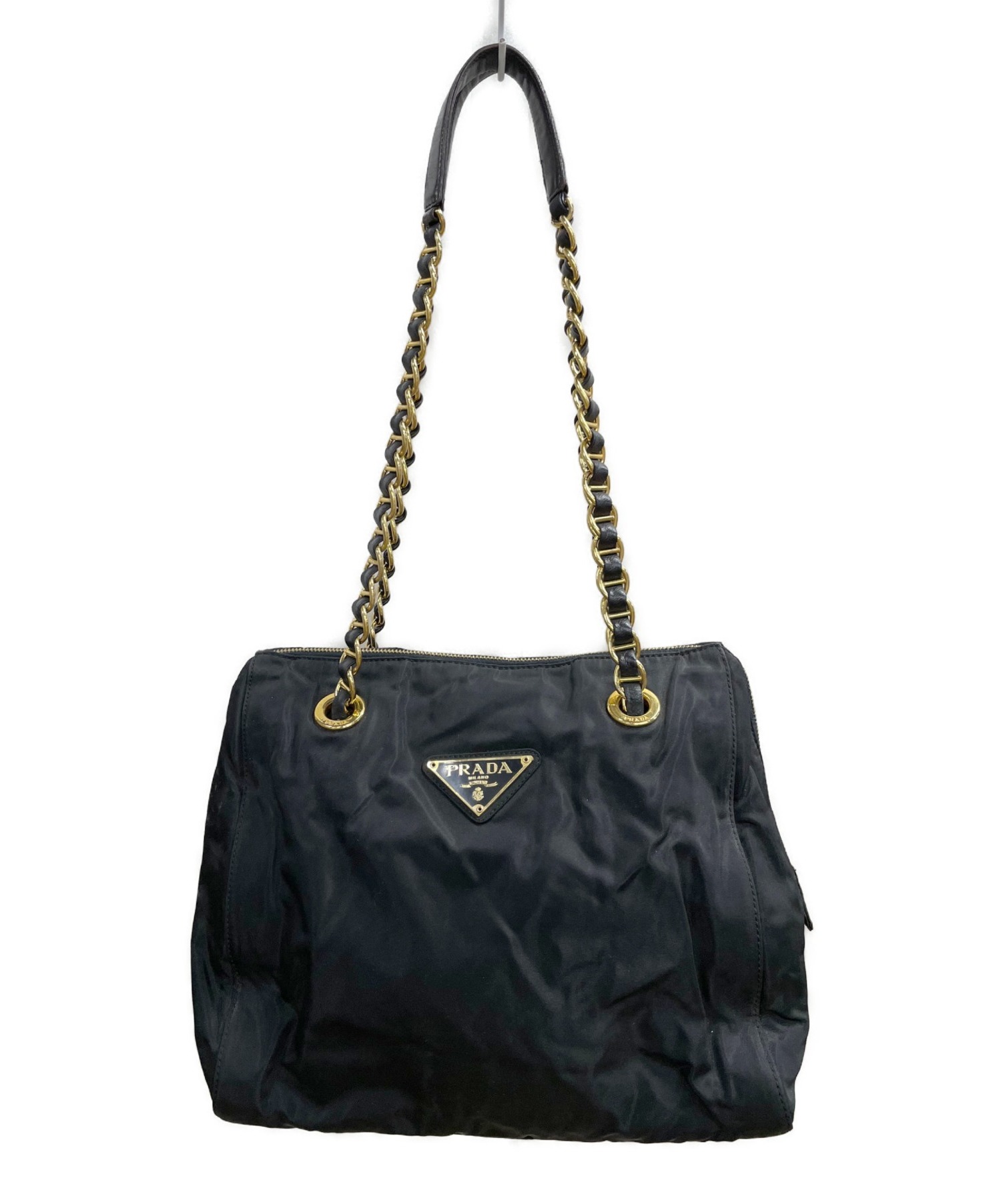 中古・古着通販】PRADA (プラダ) チェーンショルダーバッグ ブラック