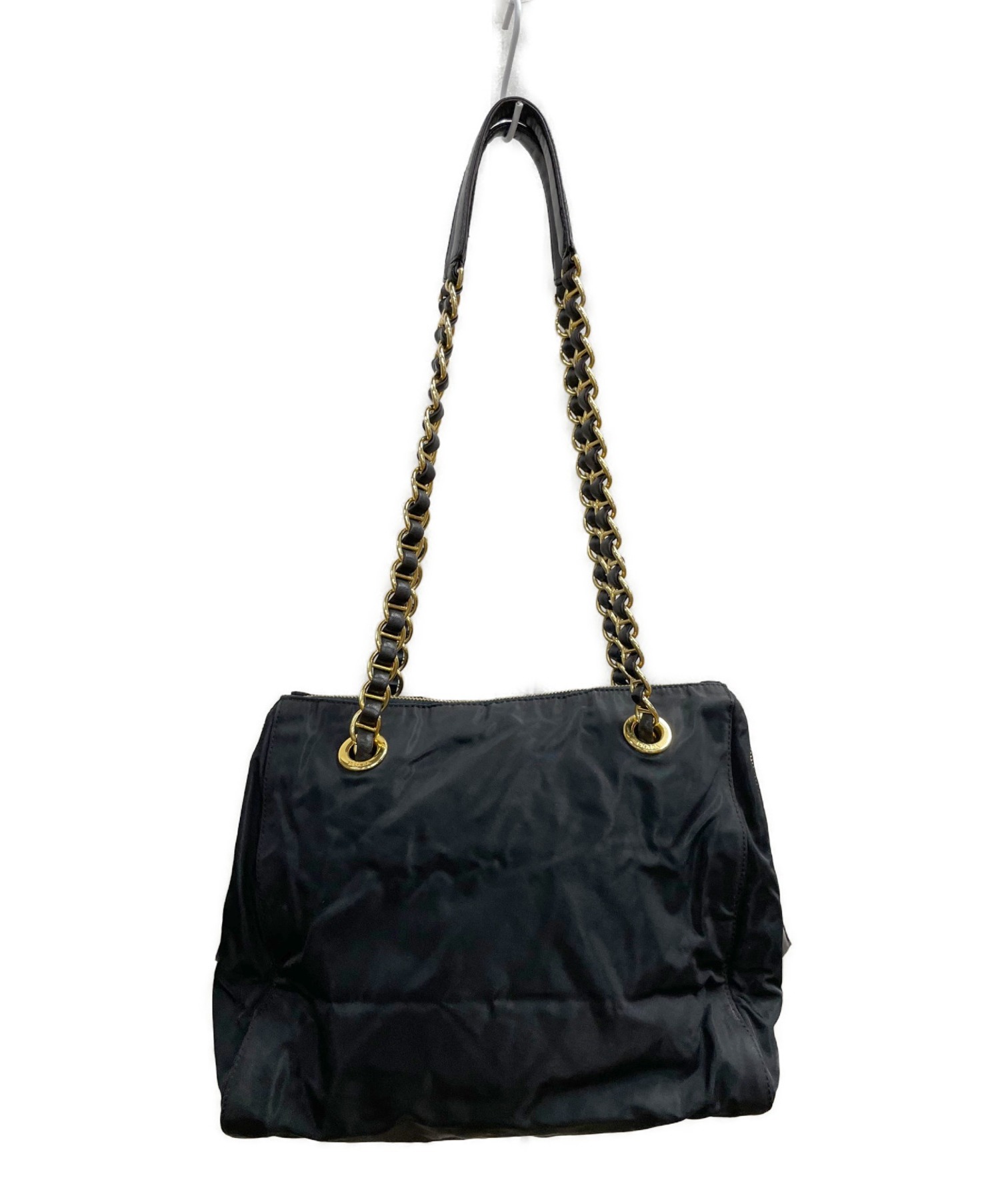 プラダ PRADAチェーン　バック 中古・古着通販】PRADA (プラダ) チェーンショルダーバッグ ブラック