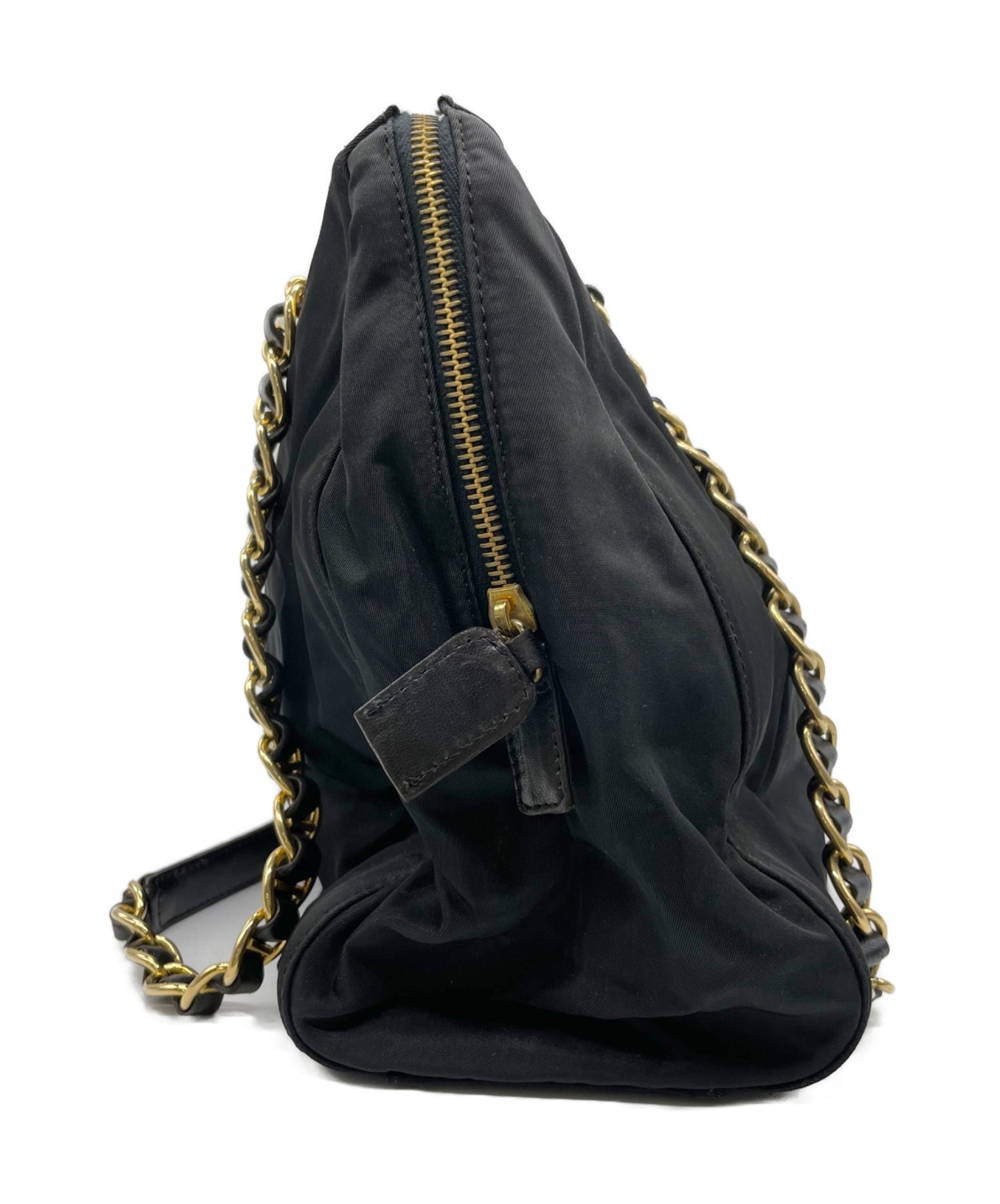 中古・古着通販】PRADA (プラダ) チェーンショルダーバッグ ブラック