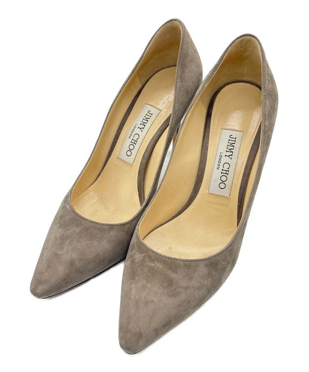 中古・古着通販】JIMMY CHOO (ジミーチュウ) スウェードヒールパンプス