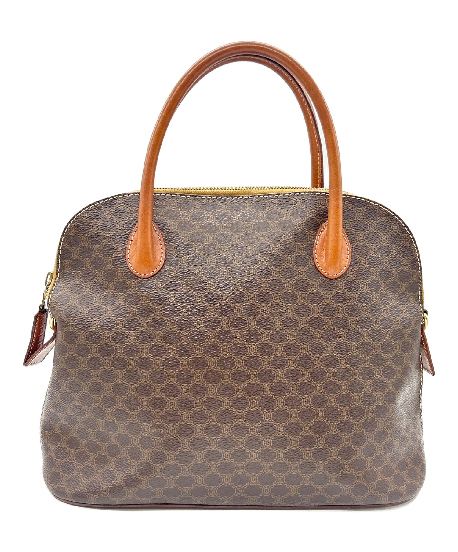 中古・古着通販】CELINE (セリーヌ) ハンドバッグ マカダム ブラウン