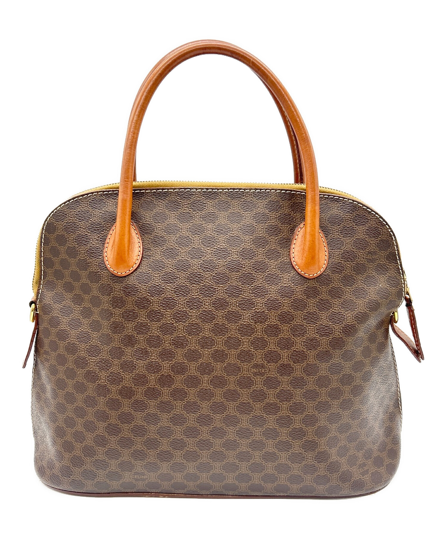 中古・古着通販】CELINE (セリーヌ) ハンドバッグ マカダム ブラウン