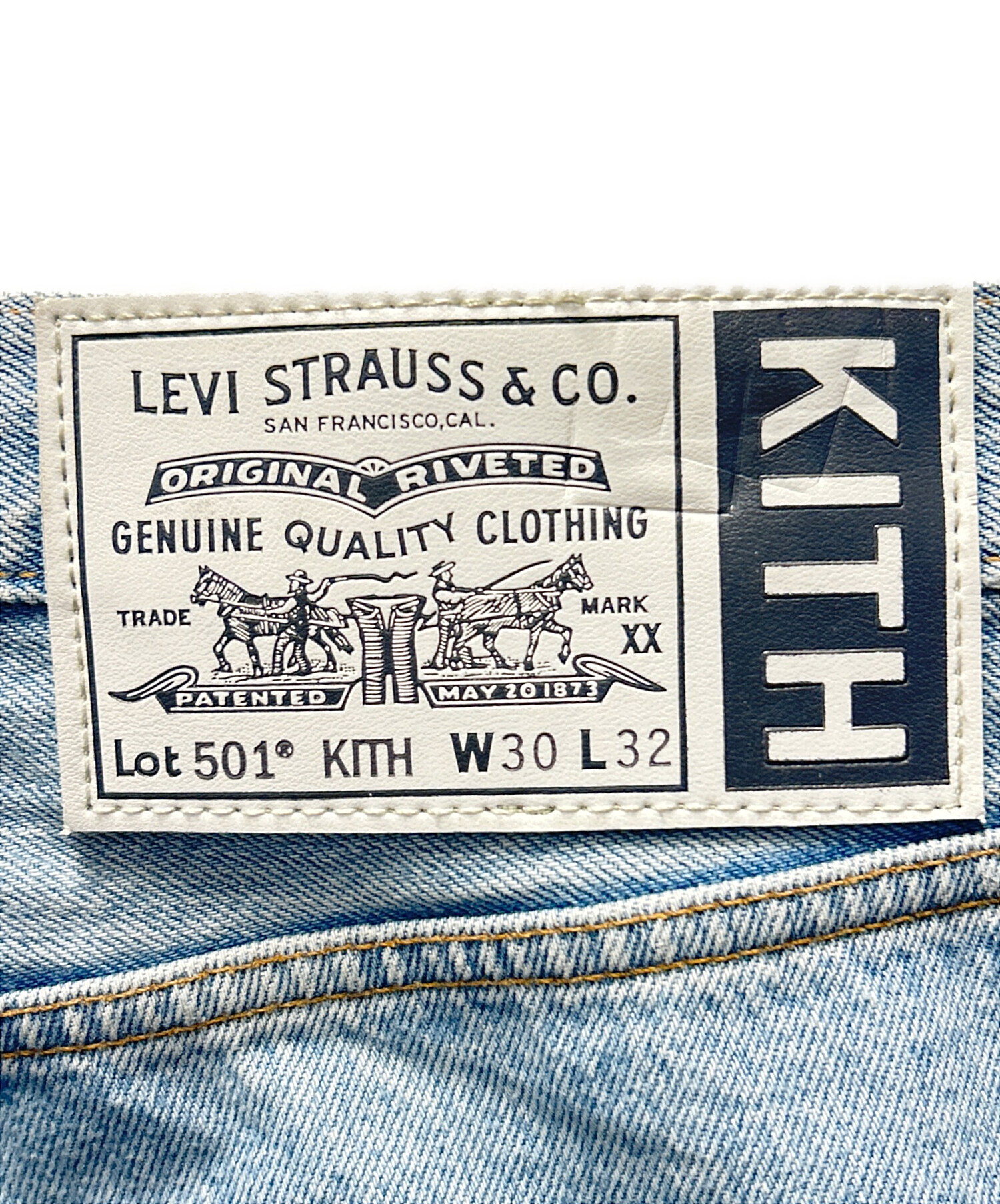 中古・古着通販】LEVI'S (リーバイス) KITH (キス) ダメージジーンズ
