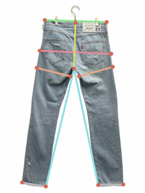 中古・古着通販】LEVI'S (リーバイス) KITH (キス) ダメージジーンズ
