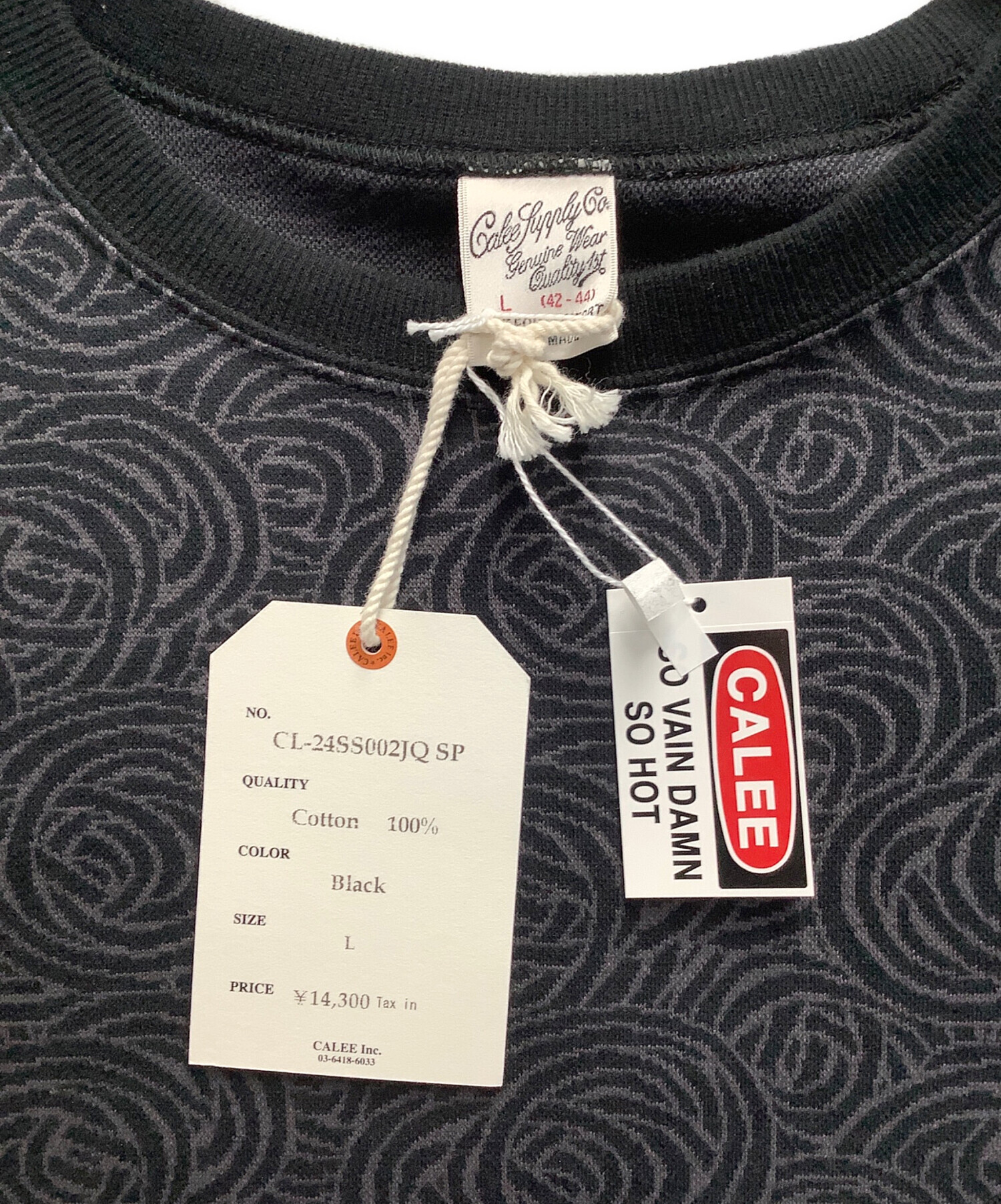 中古・古着通販】CALEE (キャリー) Tシャツ ブラック サイズ:L