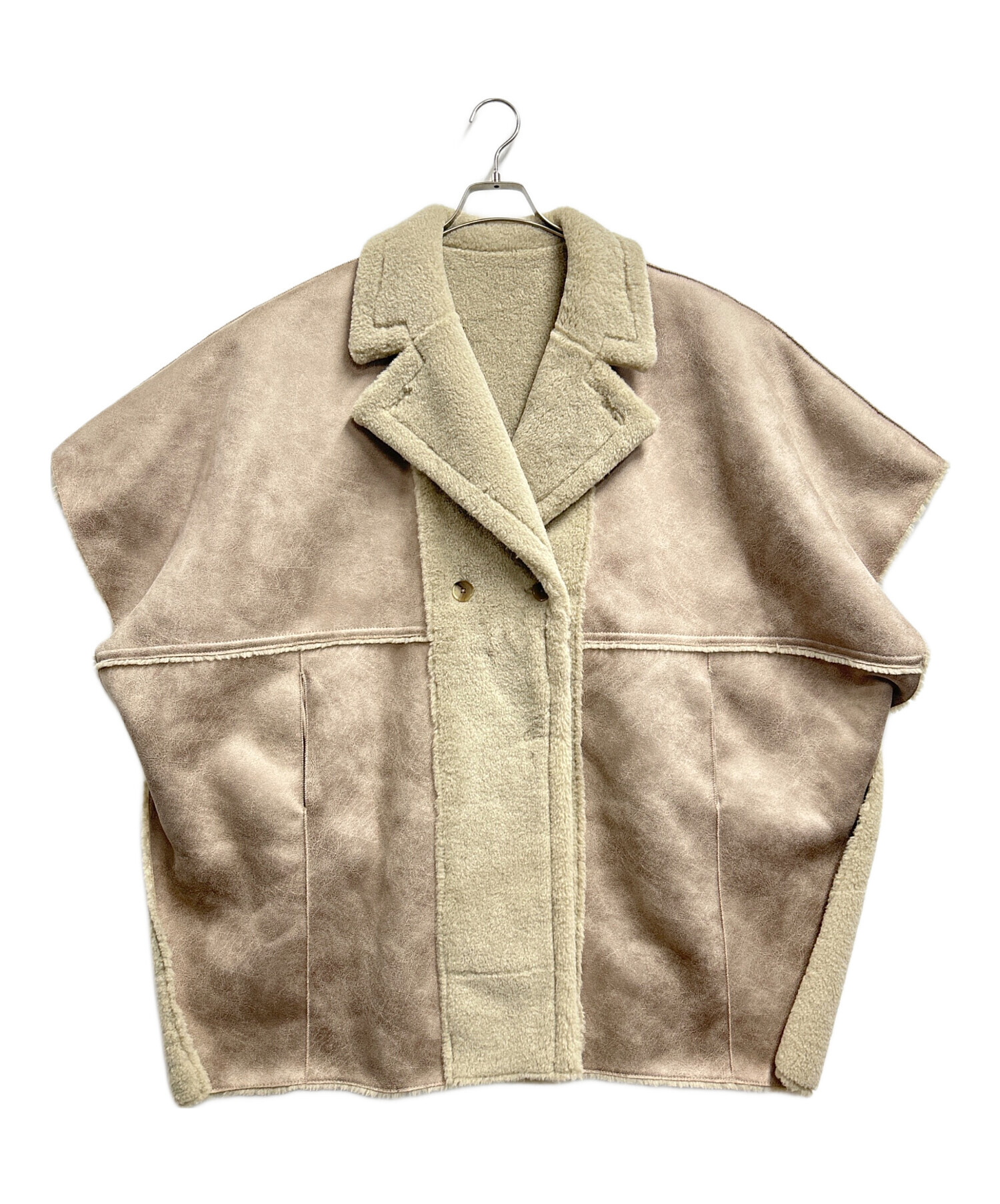 中古・古着通販】Ameri (アメリ) リバーシブルコート ベージュ サイズ