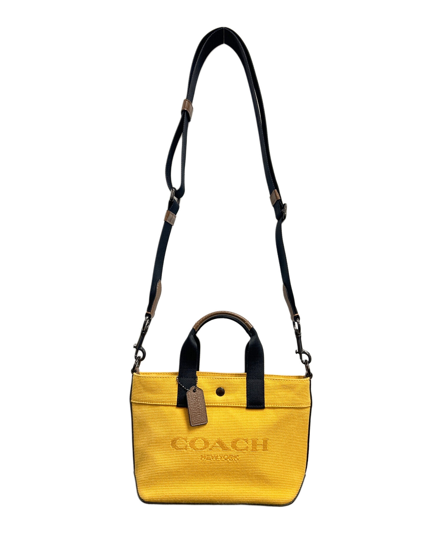 中古・古着通販】COACH (コーチ) 2WAYショルダーバッグ イエロー 