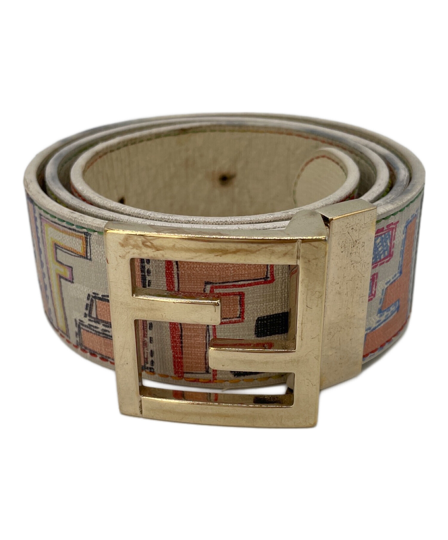 中古・古着通販】FENDI (フェンディ) リバーシブルベルト マルチカラー