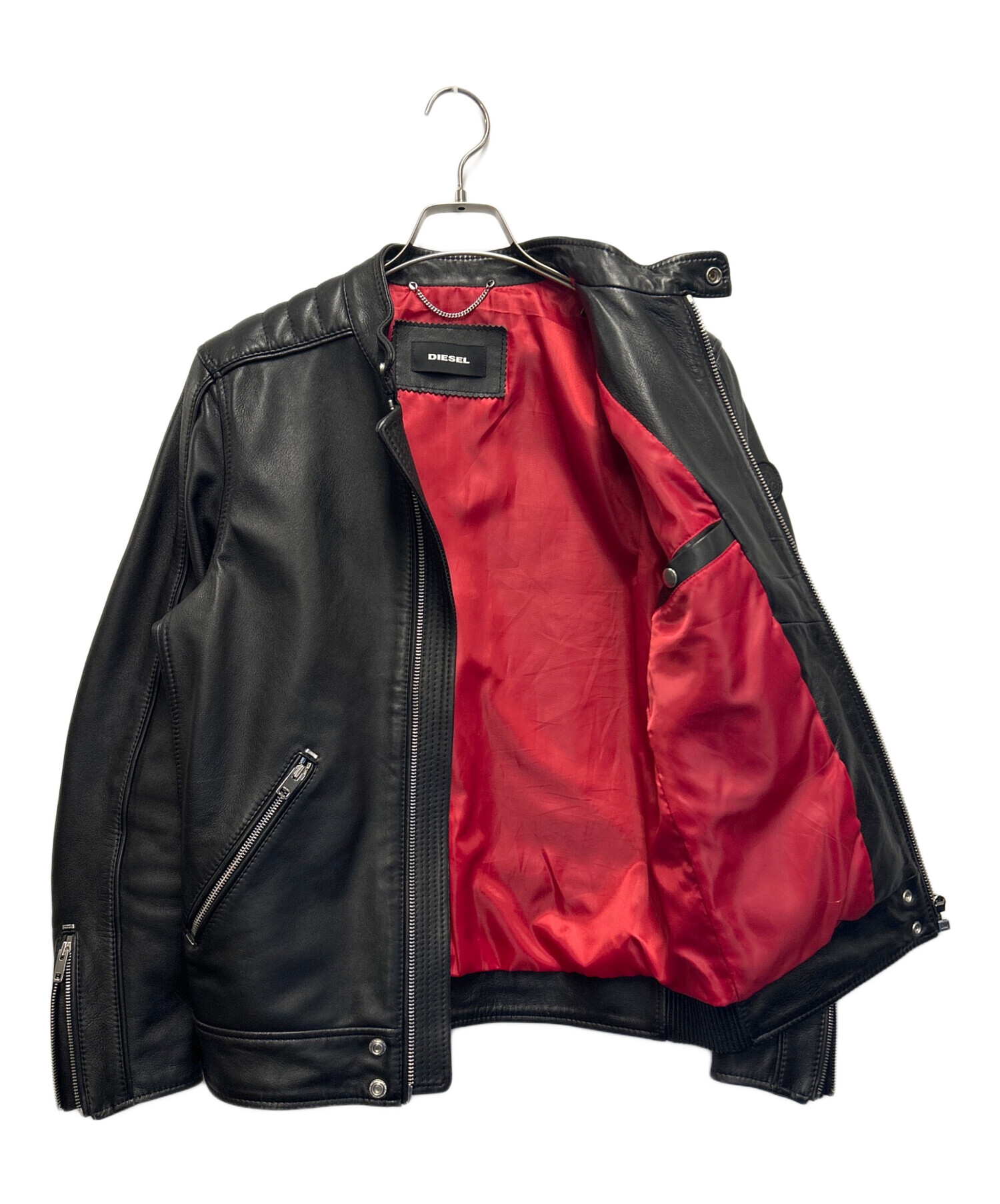 中古・古着通販】DIESEL (ディーゼル) シングルライダースジャケット