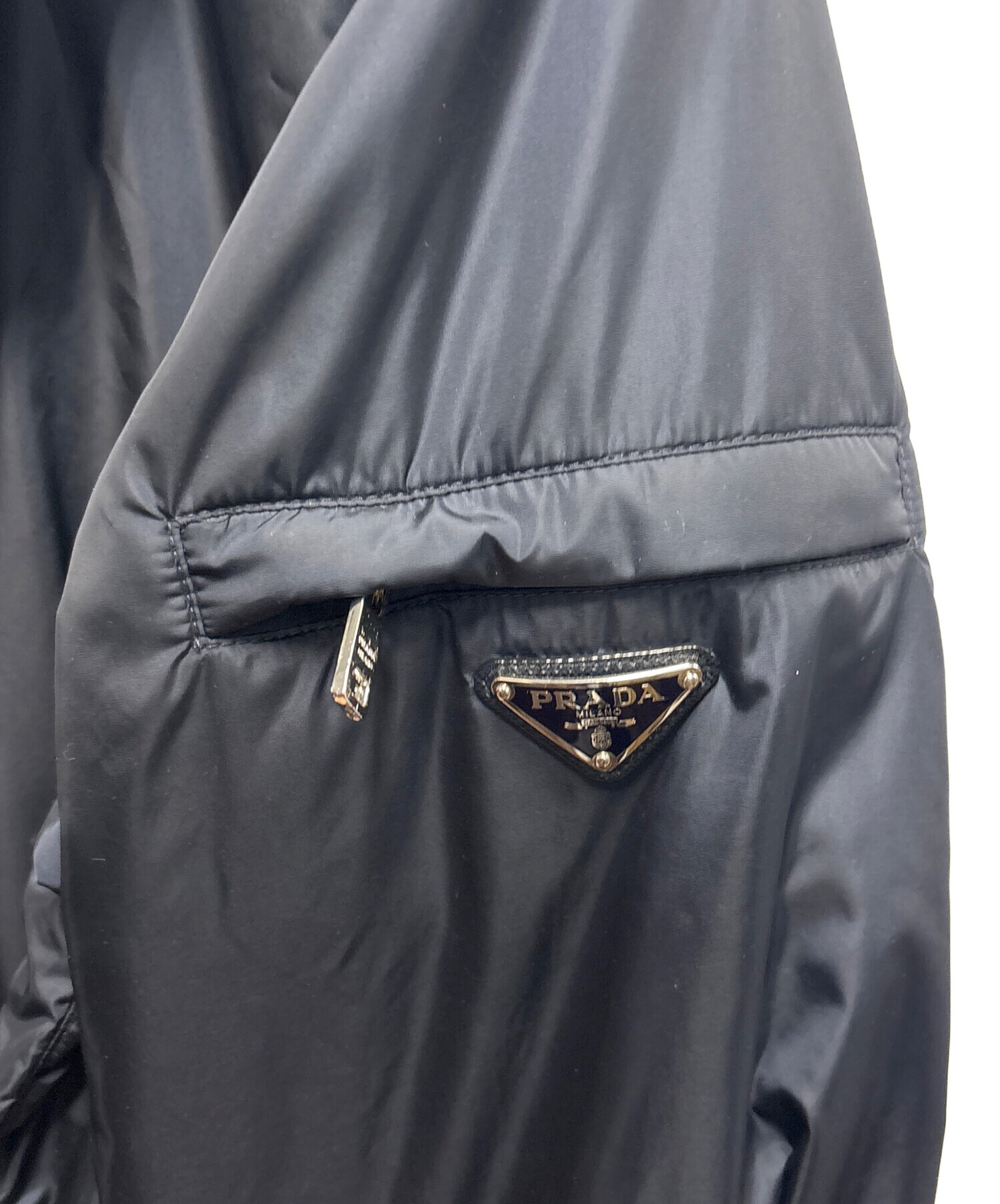 中古・古着通販】PRADA (プラダ) 中綿フーデッドジャケット ネイビー