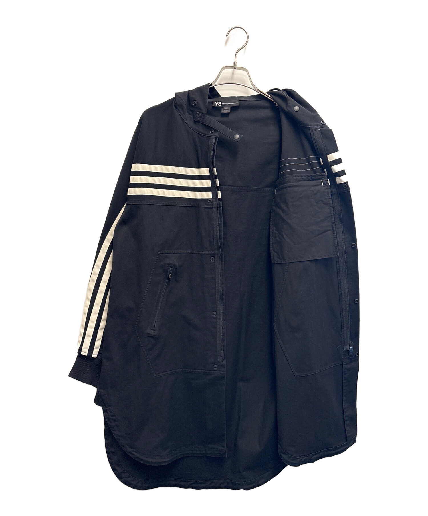 中古・古着通販】Y-3 (ワイスリー) 3ラインモッズパーカー ブラック 
