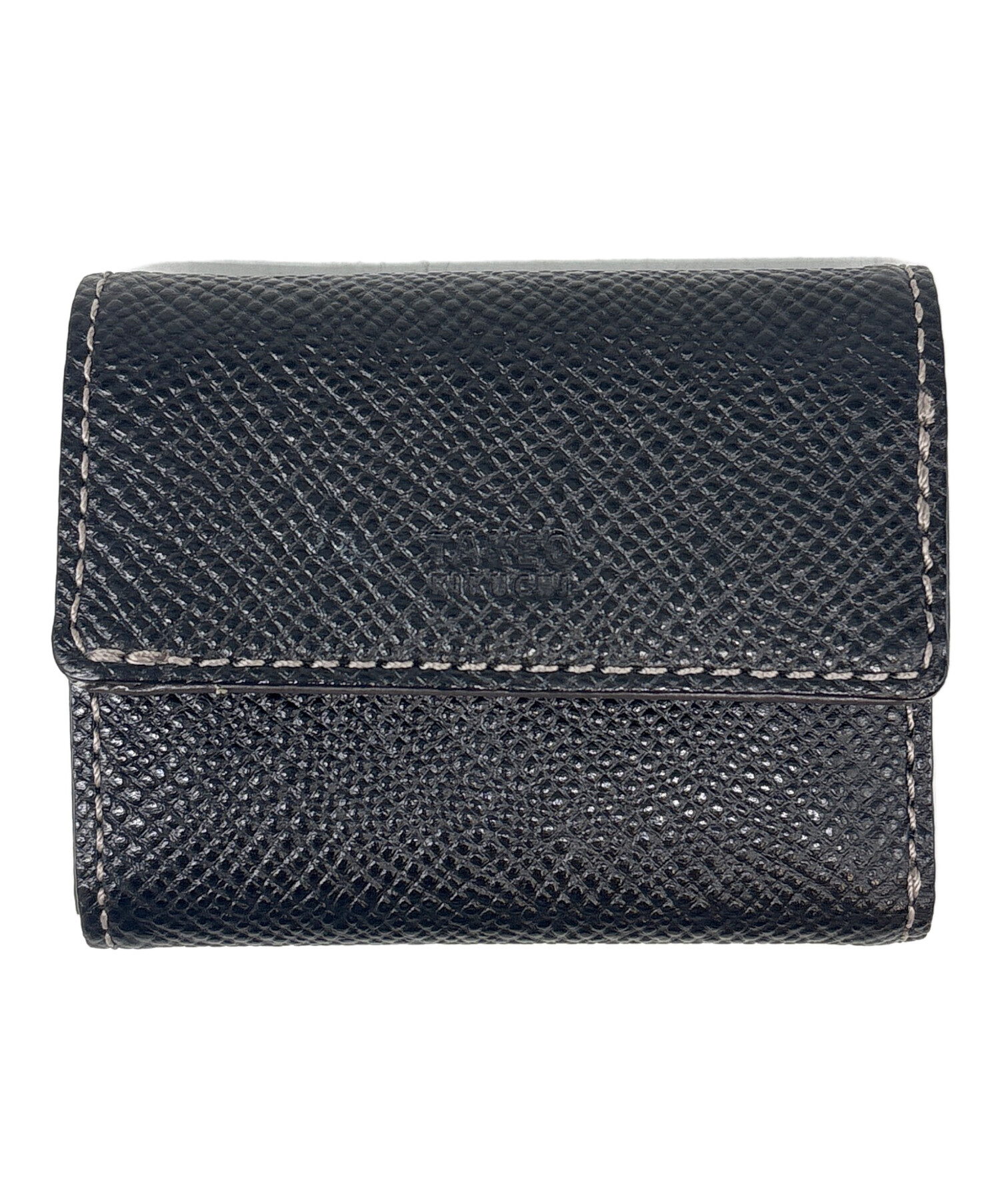 中古・古着通販】TAKEO KIKUCHI (タケオキクチ) 3つ折り財布 ブラック