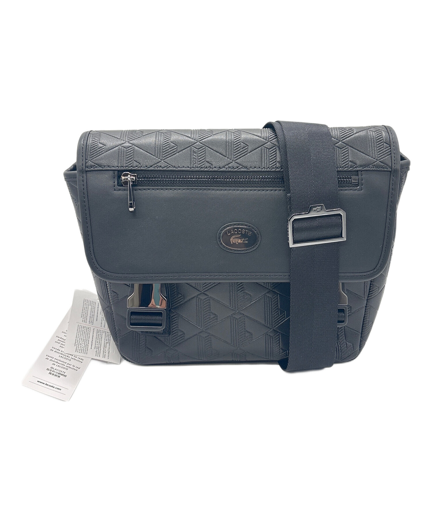 中古・古着通販】LACOSTE (ラコステ) メッセンジャーバッグ ブラック