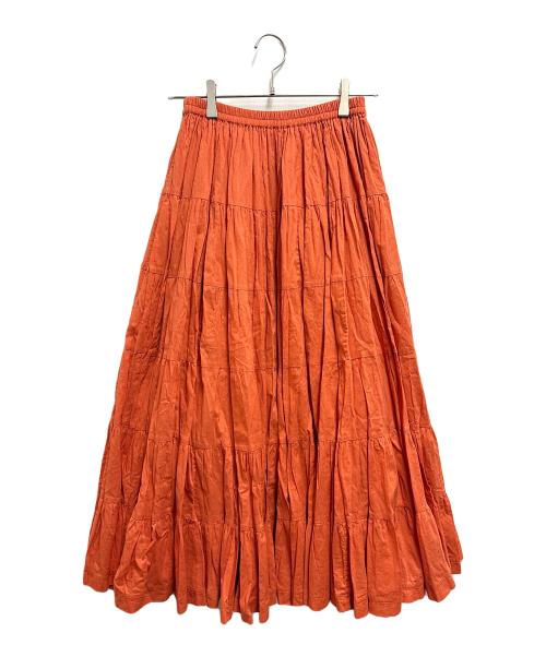 美品▲MARIHAマリハ//ロングスカート▲オレンジ Mサイズ 中古・古着通販】MARIHA (マリハ) 草原の虹スカート オレンジ サイズ