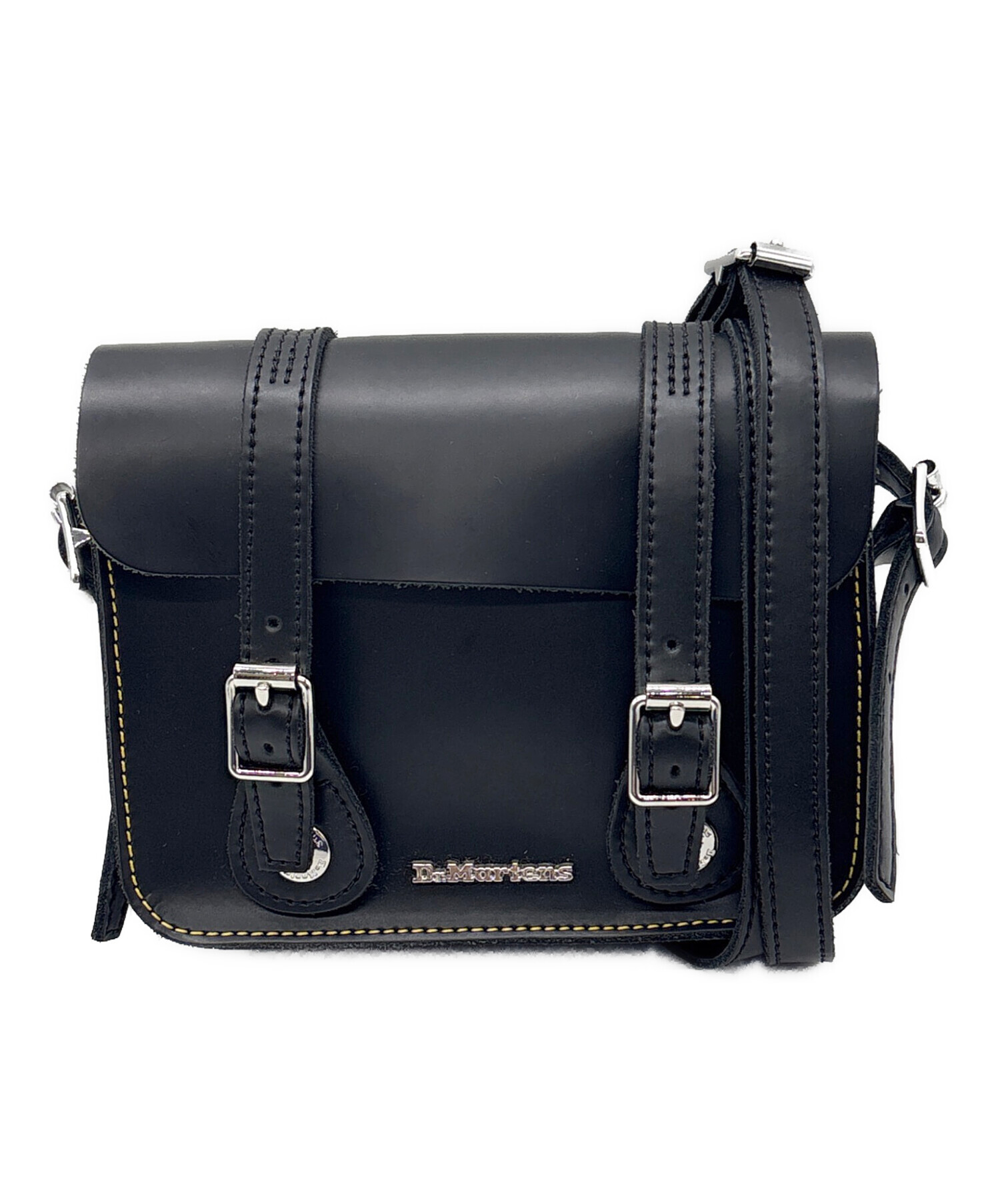 新品 未使用 ドクターマーチン レザー ショルダーバッグ 7インチ 黒 Dr.Martens - 中古-ドクターマーチン ショルダーバッグ 7インチ