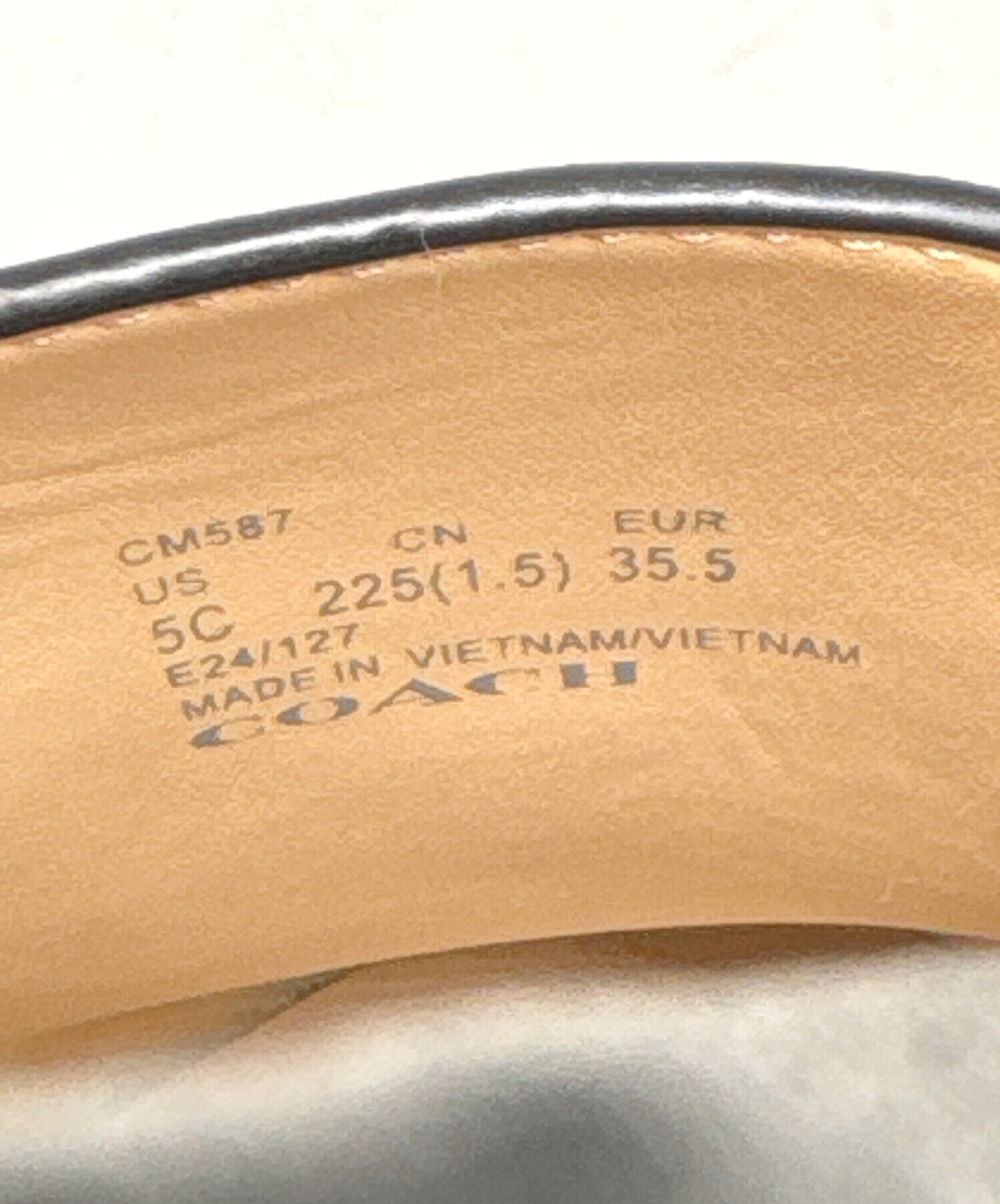 中古・古着通販】COACH (コーチ) ルーシーローファー ブラック サイズ