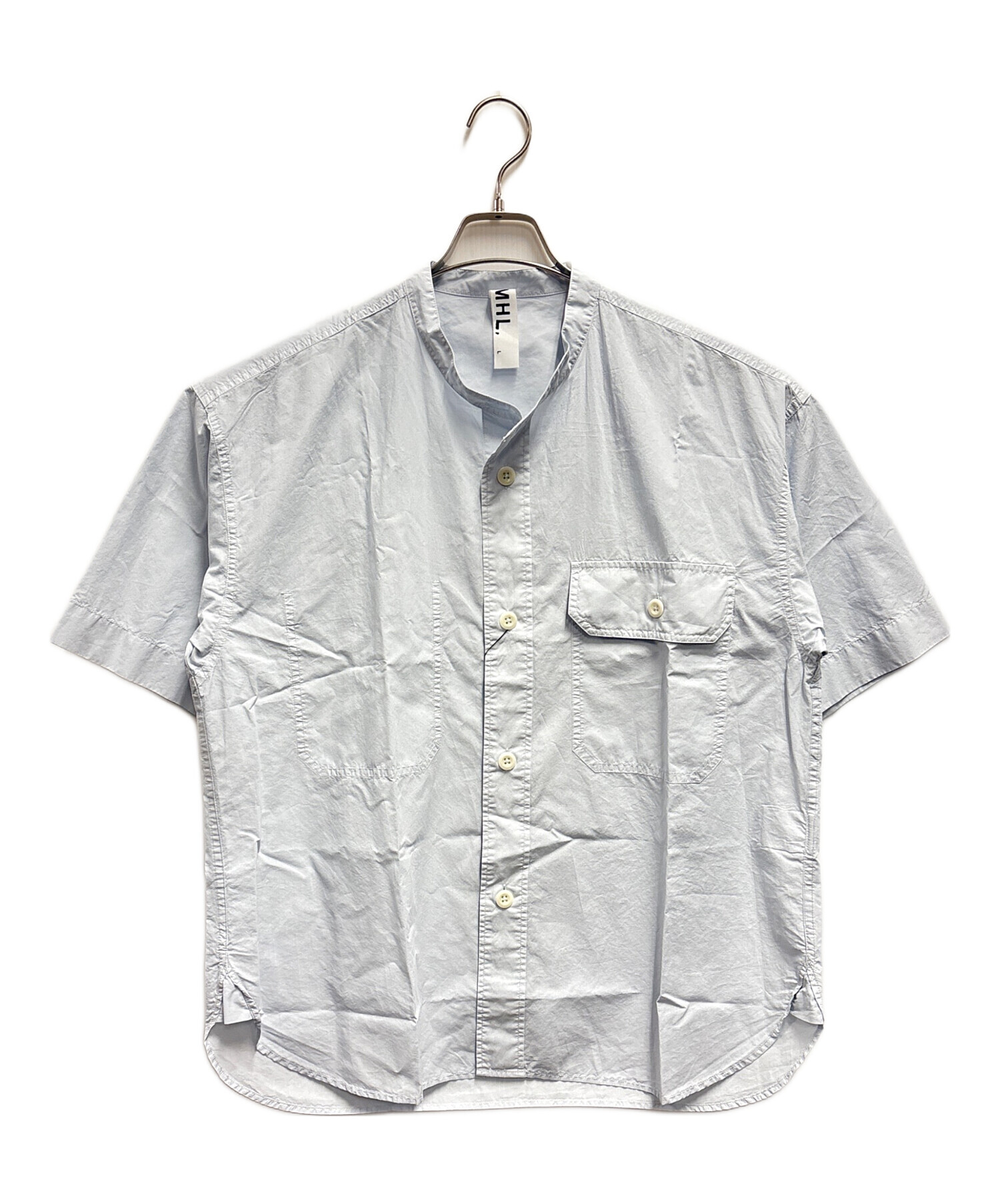 中古・古着通販】MHL (エムエイチエル) 半袖シャツ スカイブルー