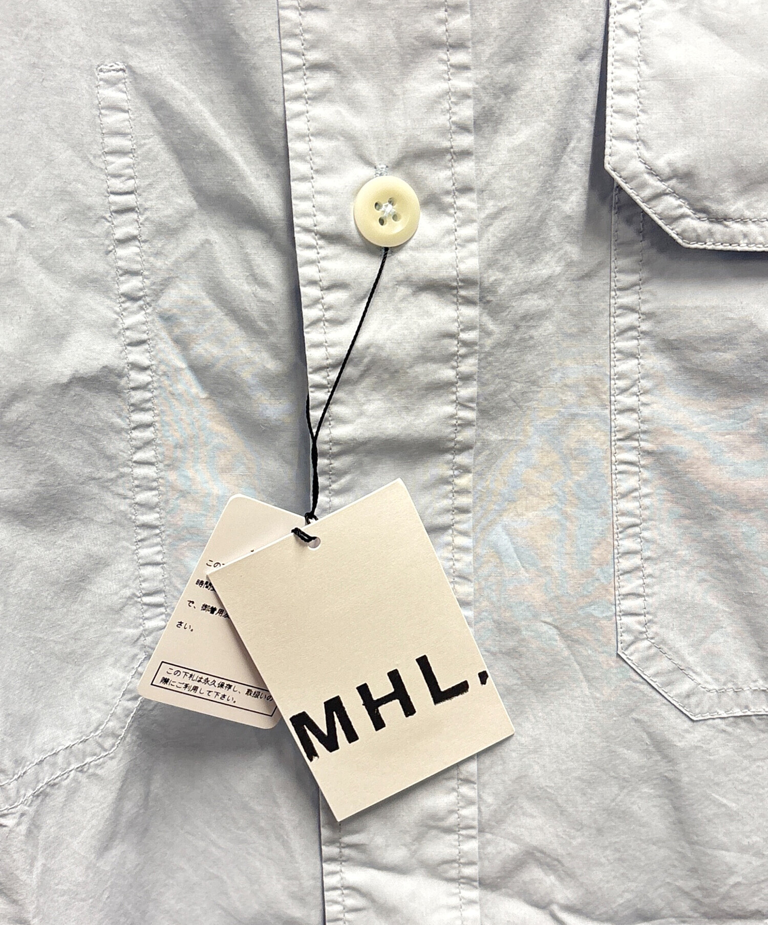 中古・古着通販】MHL (エムエイチエル) 半袖シャツ スカイブルー