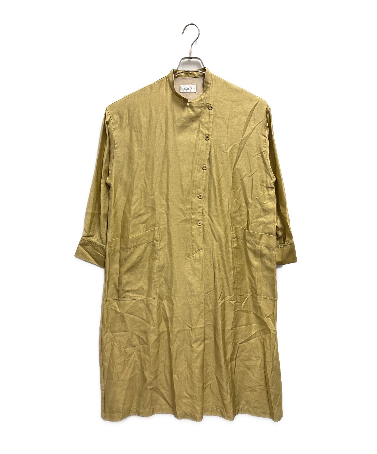 中古・古着通販】LOISIR (ロワズィール) シャツワンピース カーキ