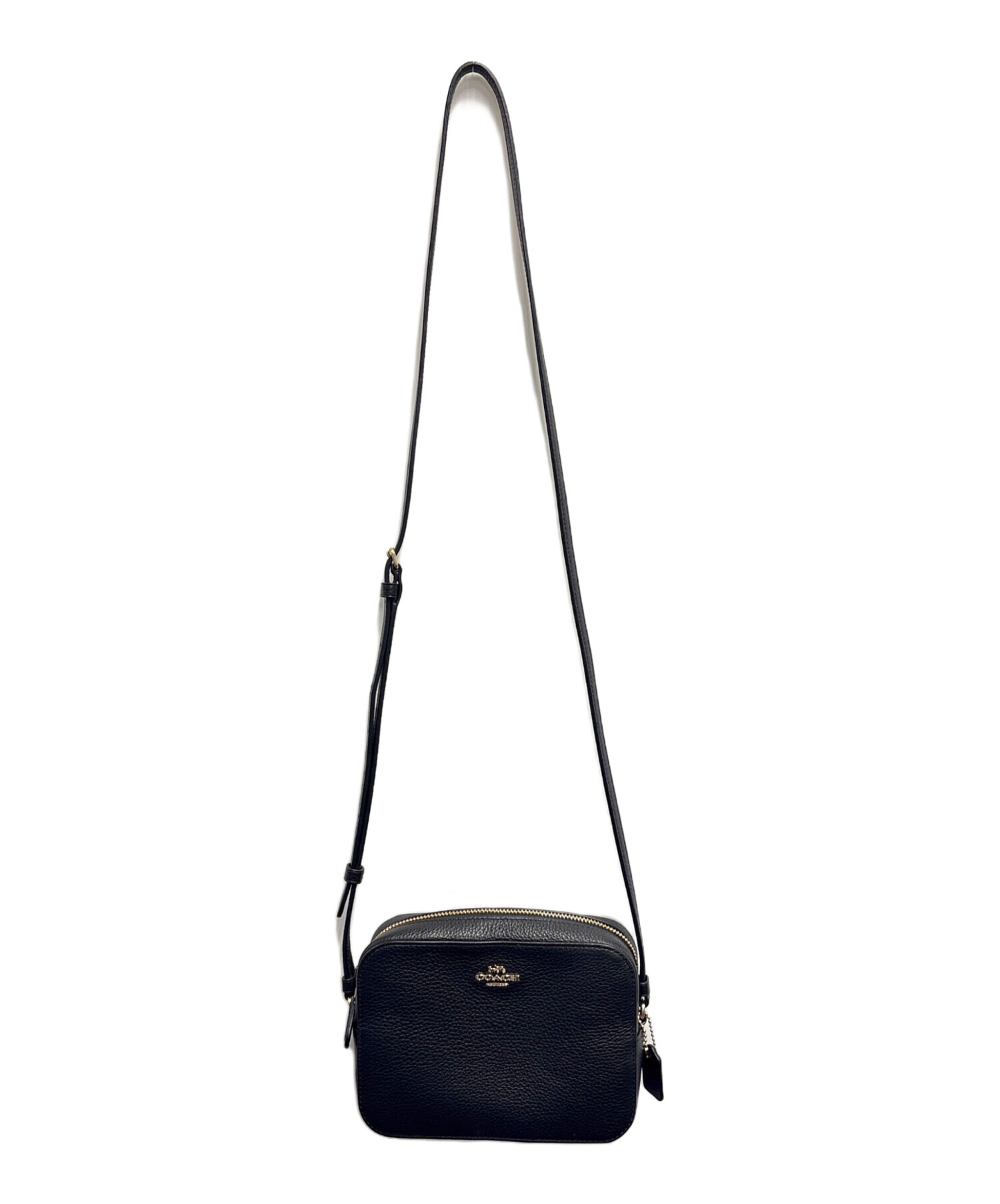 未使用 COACH ブラック ショルダーバッグ 中古・古着通販】COACH (コーチ) ショルダーバッグ ブラック